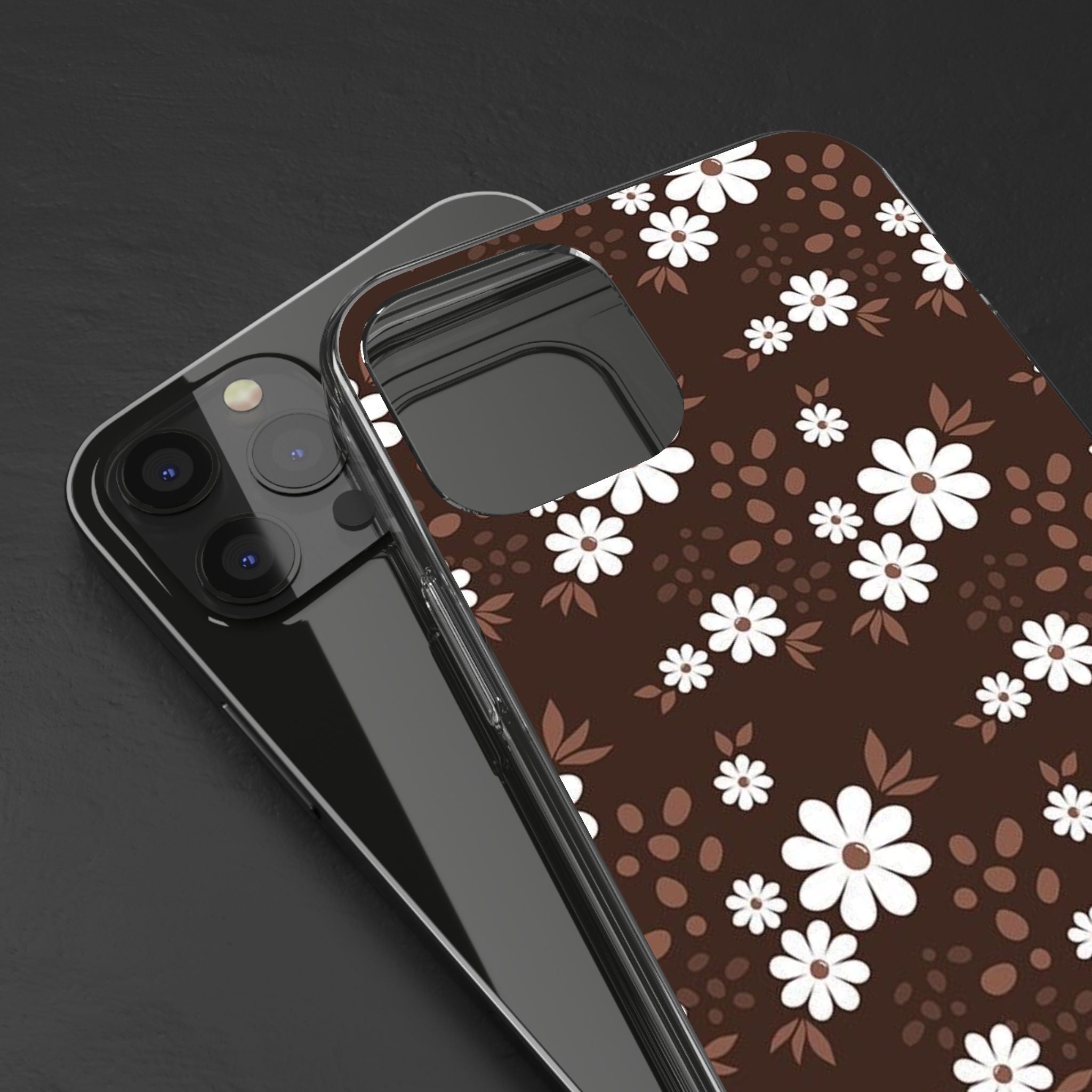 Floral Clear Phone Case, Durable Phone Cover, Transparent Phone Protection, Gift for Her, Spring Phone Accessory
