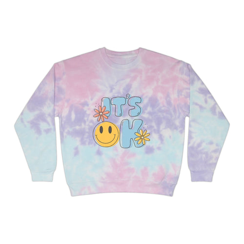 Cheerful Tie-Dye Sweatshirt | Perfect for Cozy Days, Gift for Friends, Self-Care, Summer Festivals, Relaxed Vibes