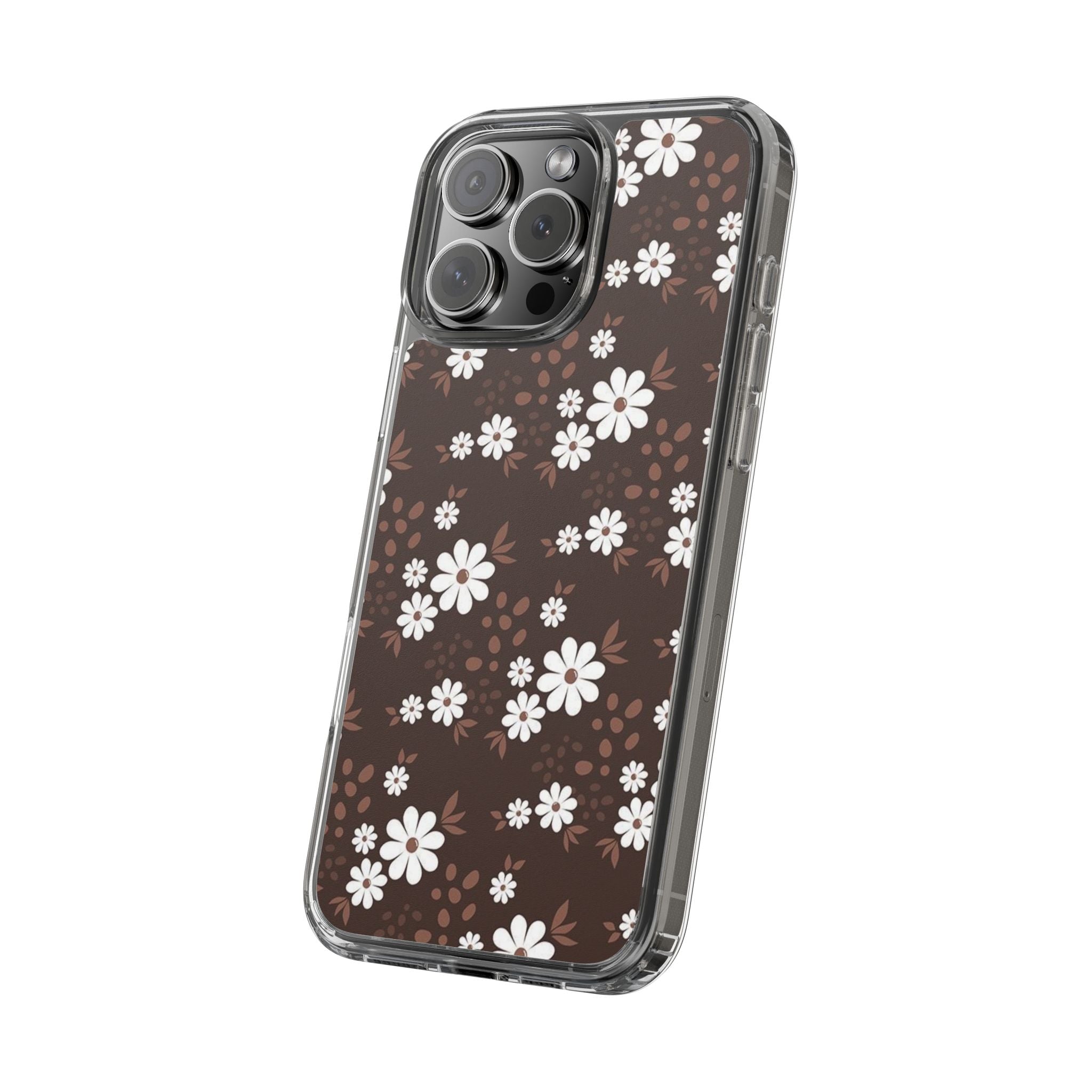 Floral Clear Phone Case, Durable Phone Cover, Transparent Phone Protection, Gift for Her, Spring Phone Accessory