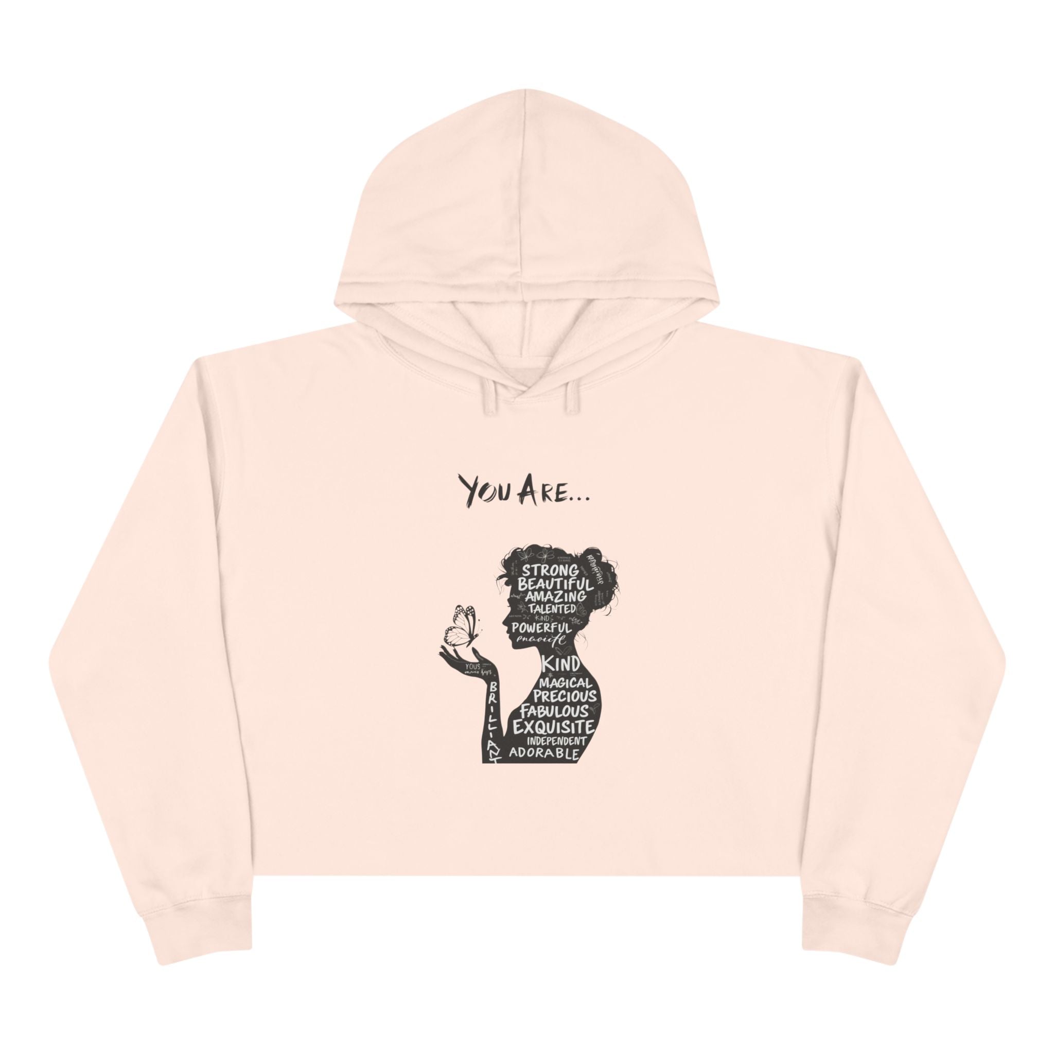 Empowering Crop Hoodie - Inspirational Quote, Gift for Her, Motivational Apparel, Casual Wear, Birthday Gifts, Positive Vibes