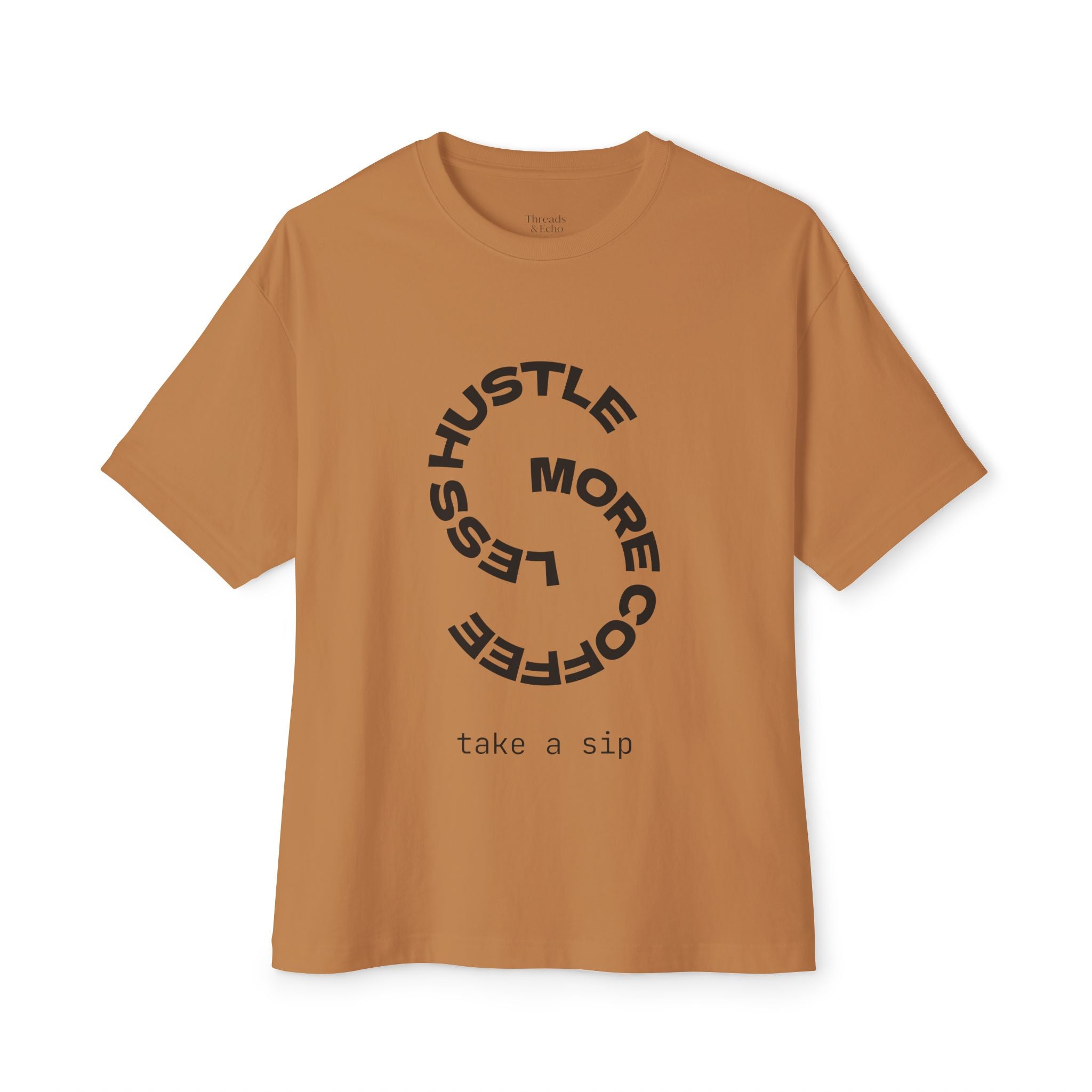 Coffee Lover's Unisex Tee - Hustle Less, Sip More, Gift for Coffee Enthusiasts