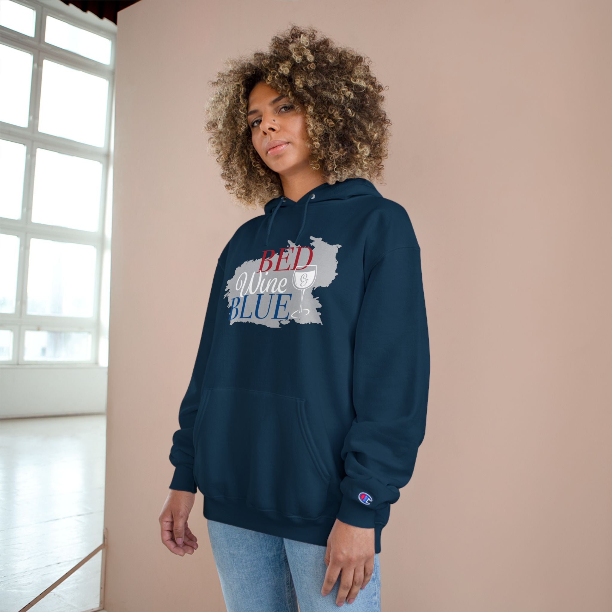 Wine Lover's Champion Hoodie, Cozy Sweatshirt, Gift for Wine Enthusiasts, Casual Outfit, Perfect for Relaxing Nights