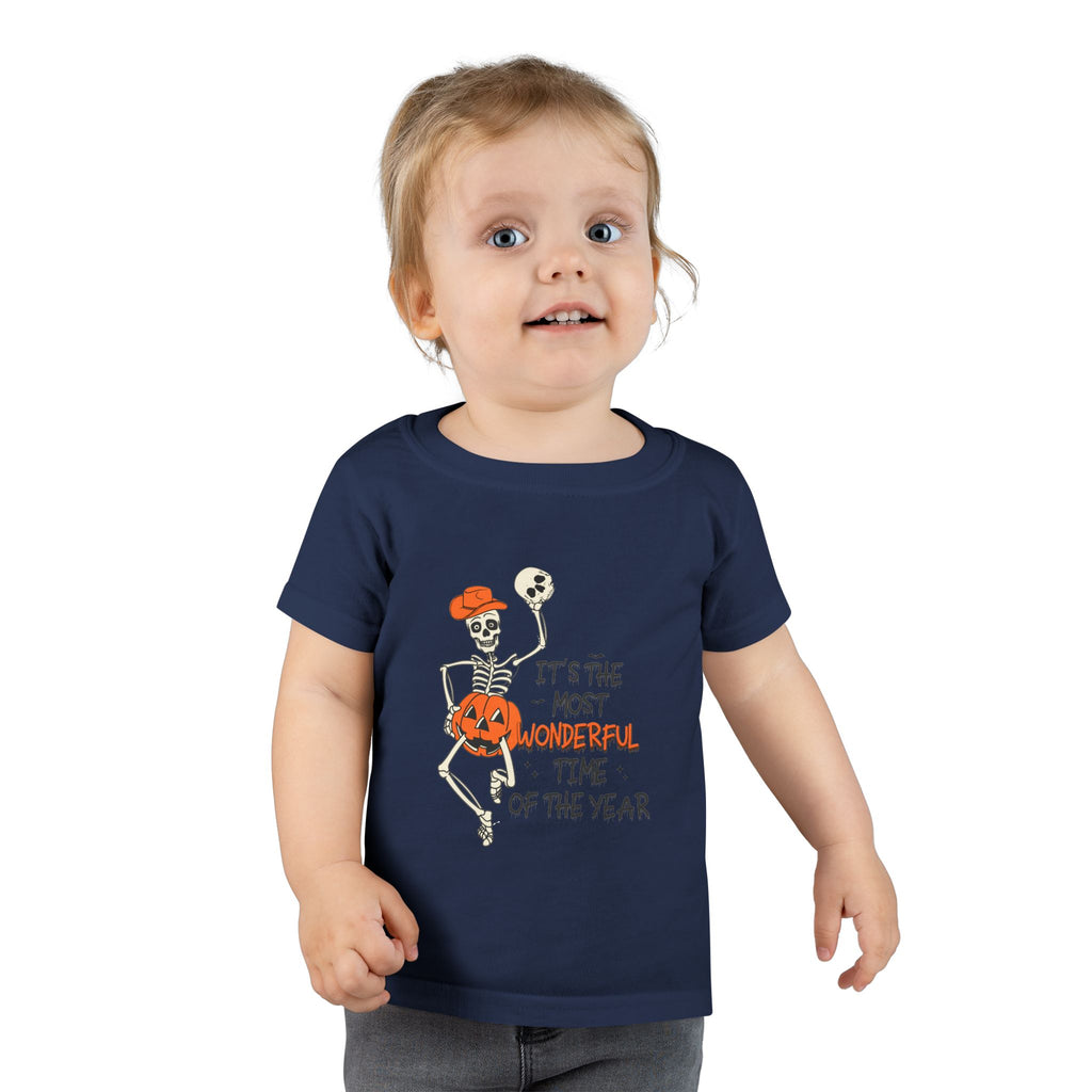 Halloween Skeleton Toddler T-Shirt, Cute Kids Costume Tee, Halloween Party Outfit, Spooky Season Apparel, Trick or Treat Shirt