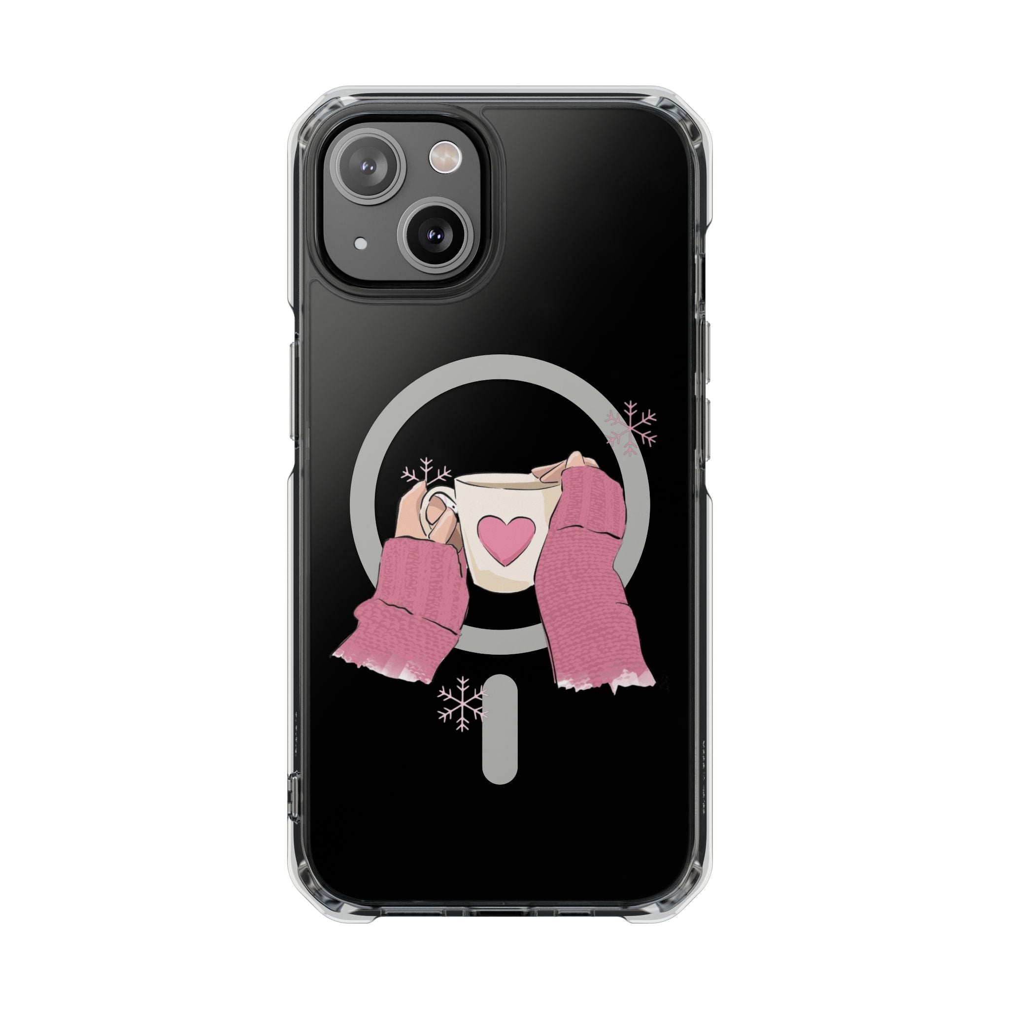 Heartwarming Magnetic Phone Case, Cute Smartphone Cover, Winter Accessories, Gift for Her, Instagrammable Tech