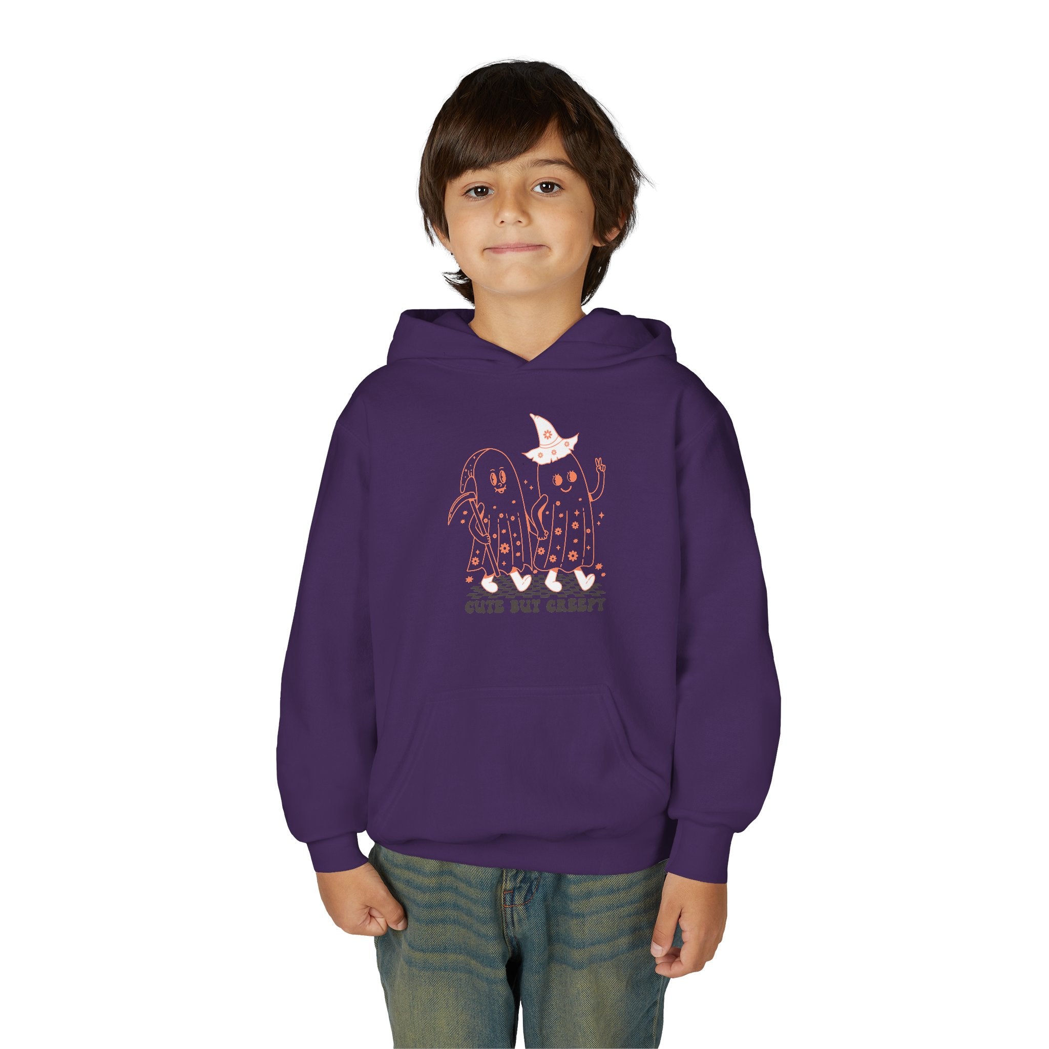 Cute but Creepy Youth Hoodie | Trendy Sweatshirt for Teens | Unique Gift for Halloween, Birthdays, or Everyday Wear