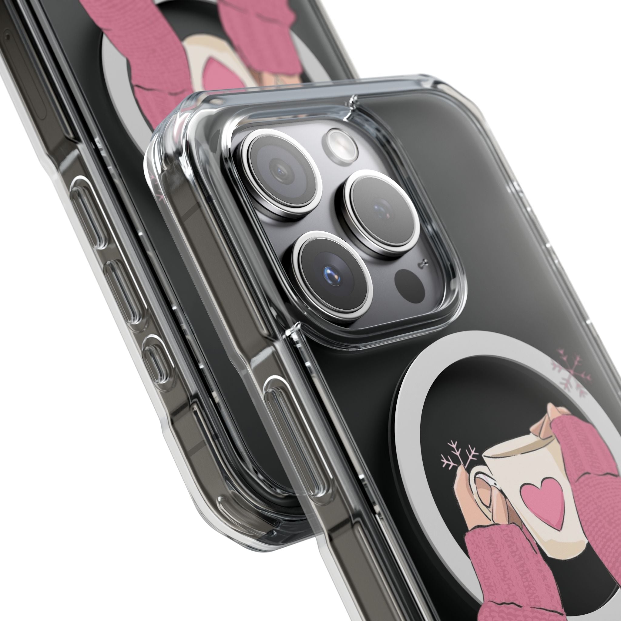Heartwarming Magnetic Phone Case, Cute Smartphone Cover, Winter Accessories, Gift for Her, Instagrammable Tech