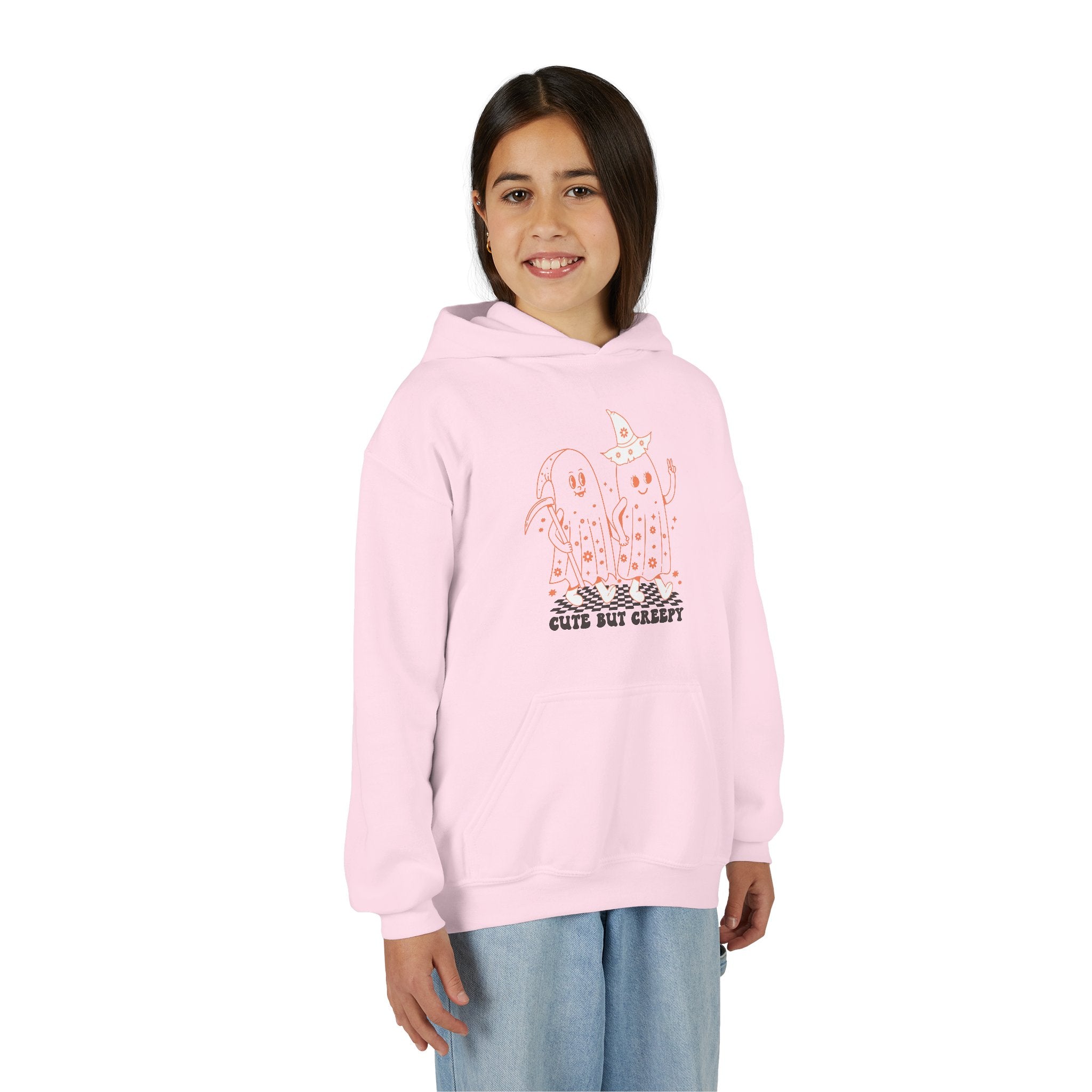 Cute but Creepy Youth Hoodie | Trendy Sweatshirt for Teens | Unique Gift for Halloween, Birthdays, or Everyday Wear