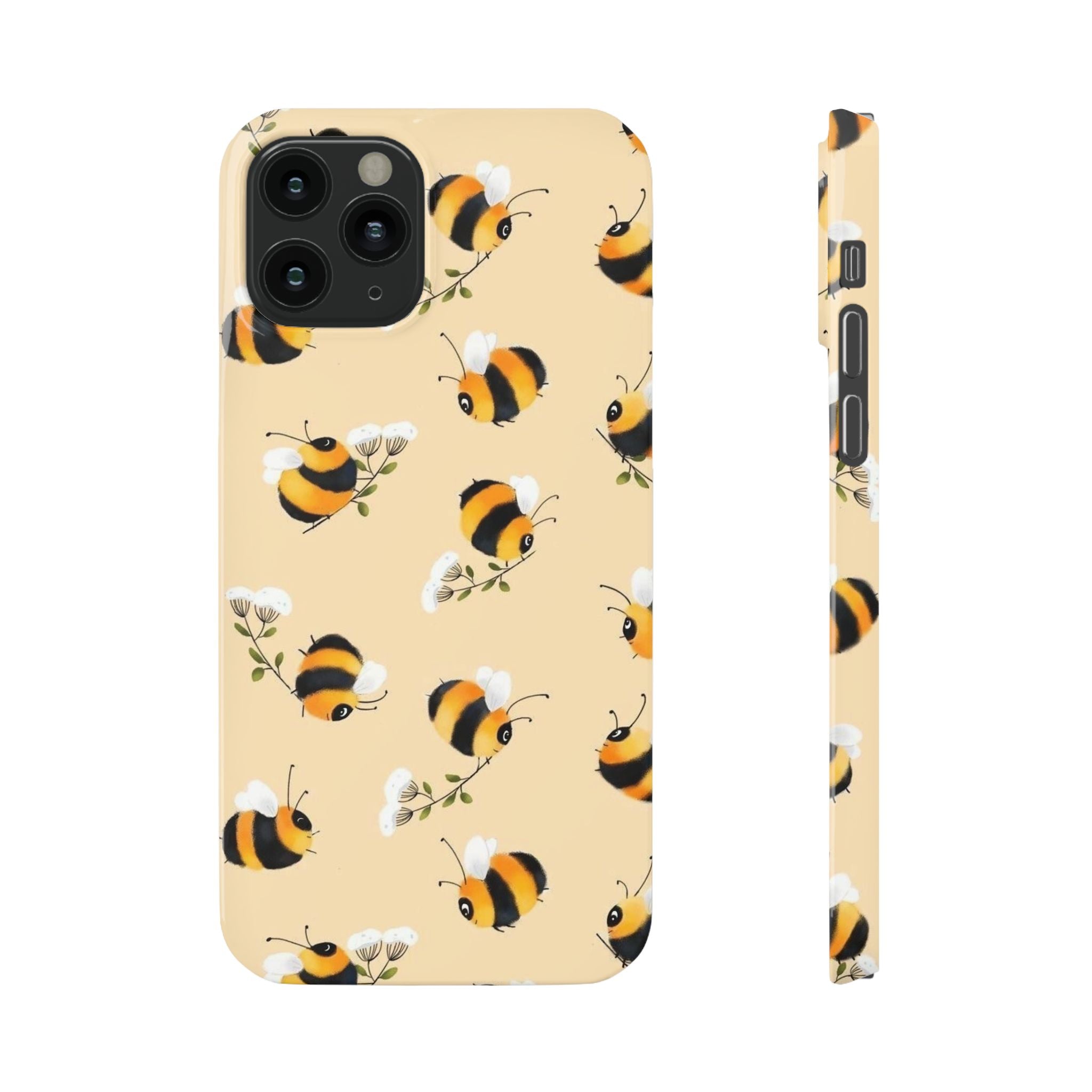 Bee-inspired Slim Phone Cases, Cute Bumblebee Design, Eco-friendly Mobile Covers, Perfect Gift for Nature Lovers