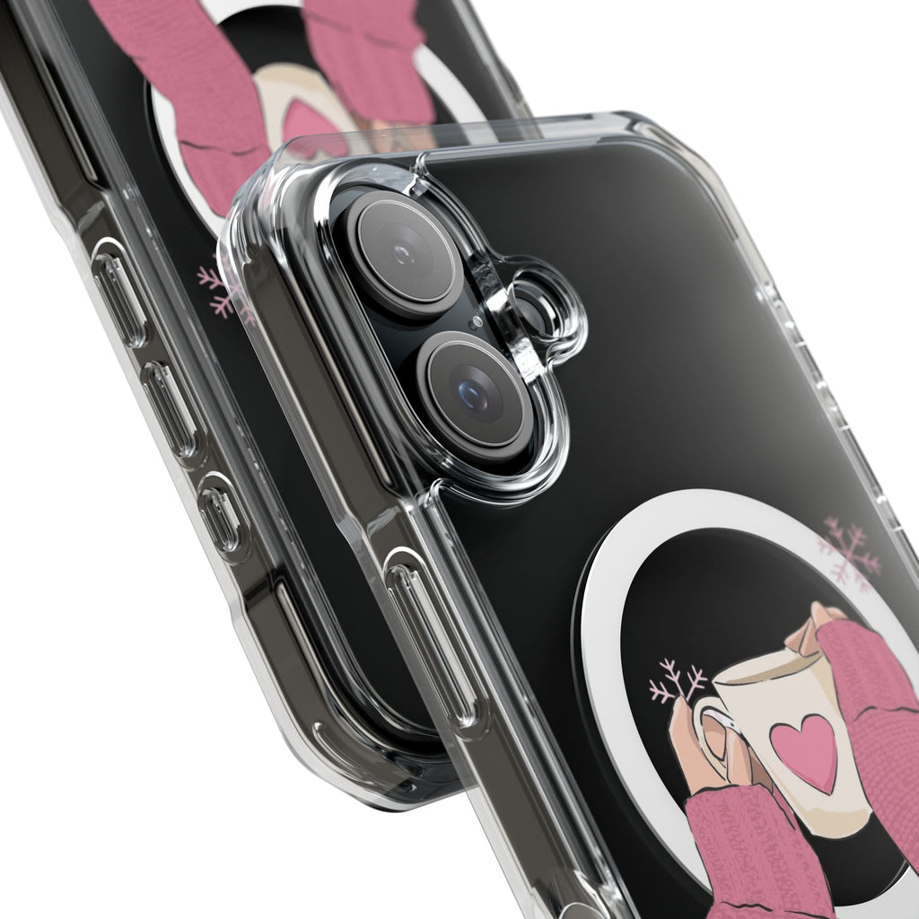 Heartwarming Magnetic Phone Case, Cute Smartphone Cover, Winter Accessories, Gift for Her, Instagrammable Tech