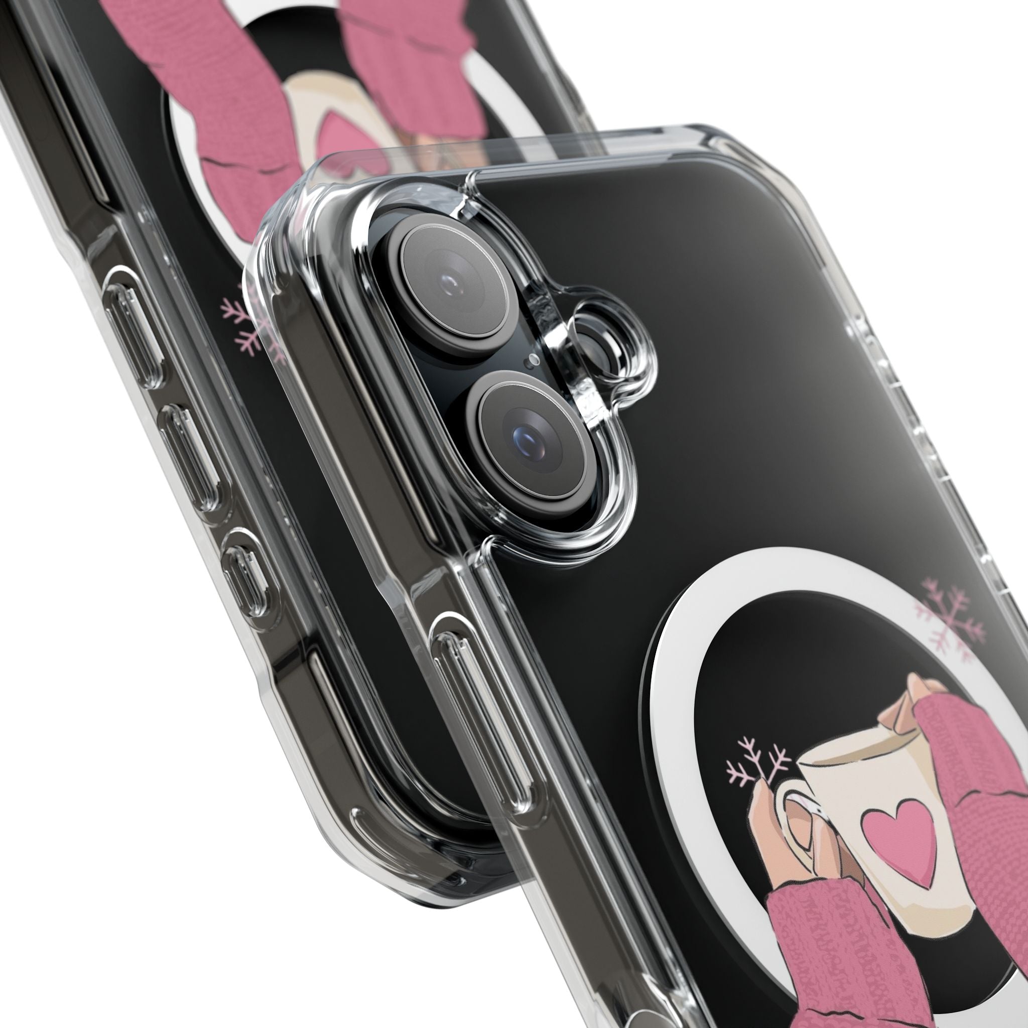 Heartwarming Magnetic Phone Case, Cute Smartphone Cover, Winter Accessories, Gift for Her, Instagrammable Tech