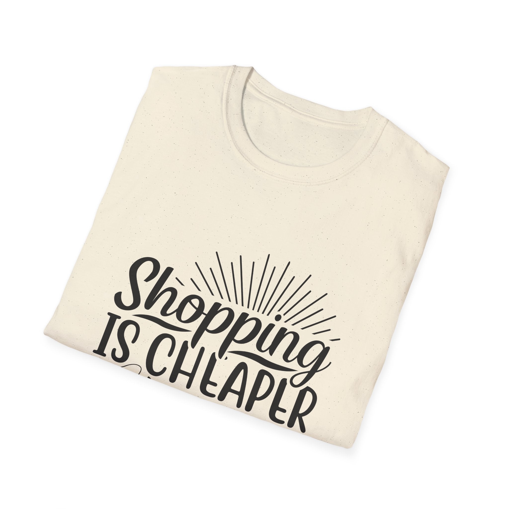 Shopping Therapy T-Shirt, Funny Gift for Shoppers, Casual Tee, Unique Humor Shirt, Gift for Her