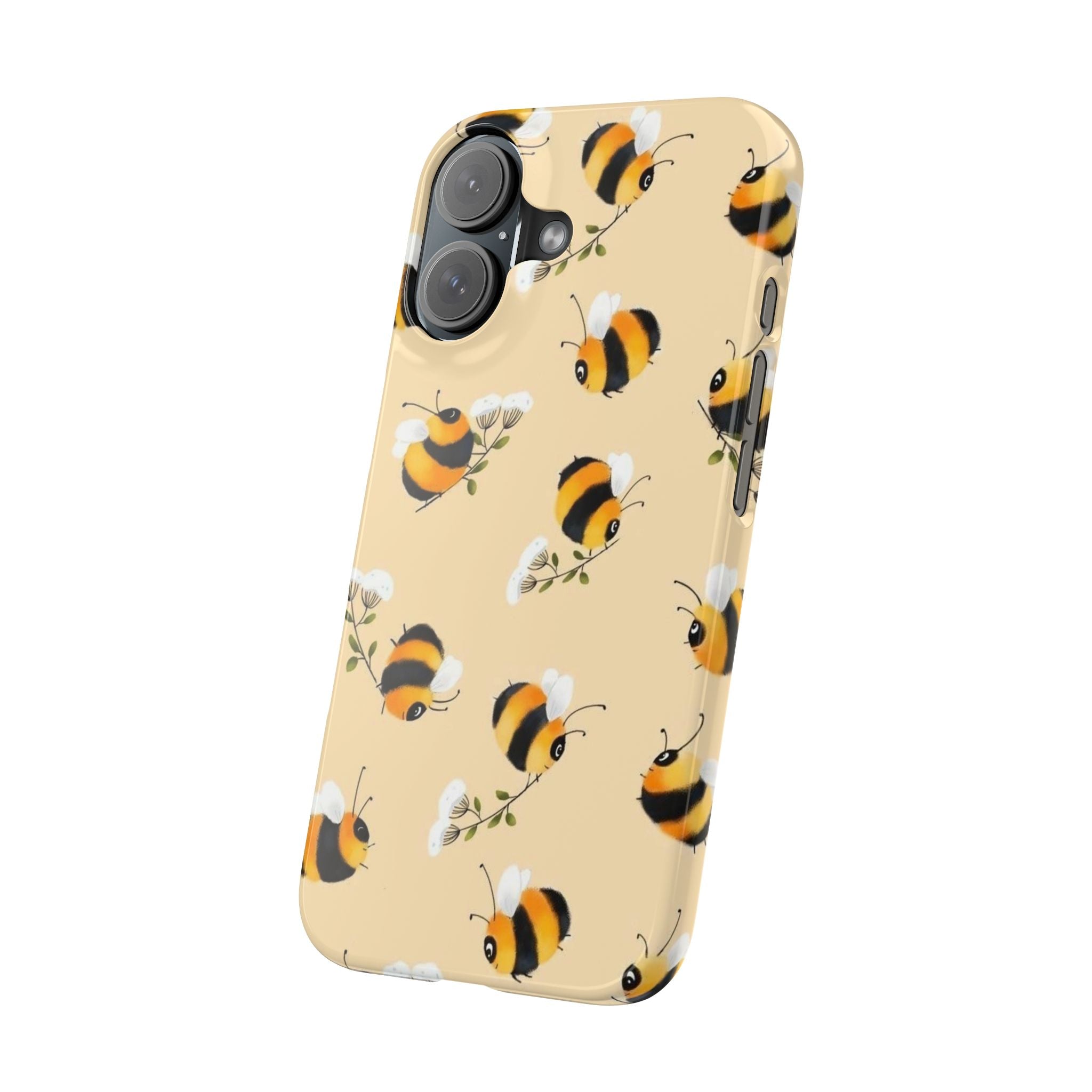 Bee-inspired Slim Phone Cases, Cute Bumblebee Design, Eco-friendly Mobile Covers, Perfect Gift for Nature Lovers