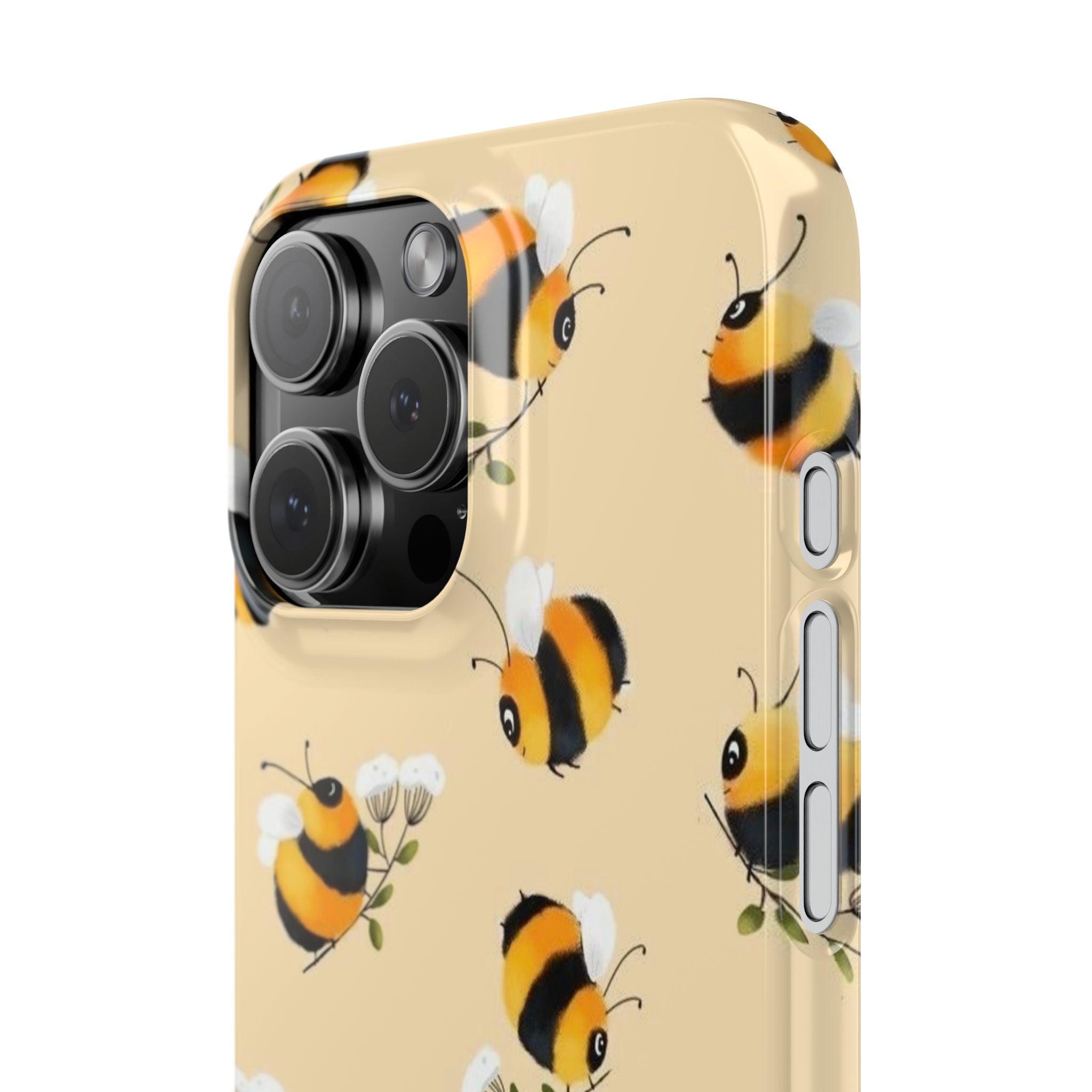 Bee-inspired Slim Phone Cases, Cute Bumblebee Design, Eco-friendly Mobile Covers, Perfect Gift for Nature Lovers