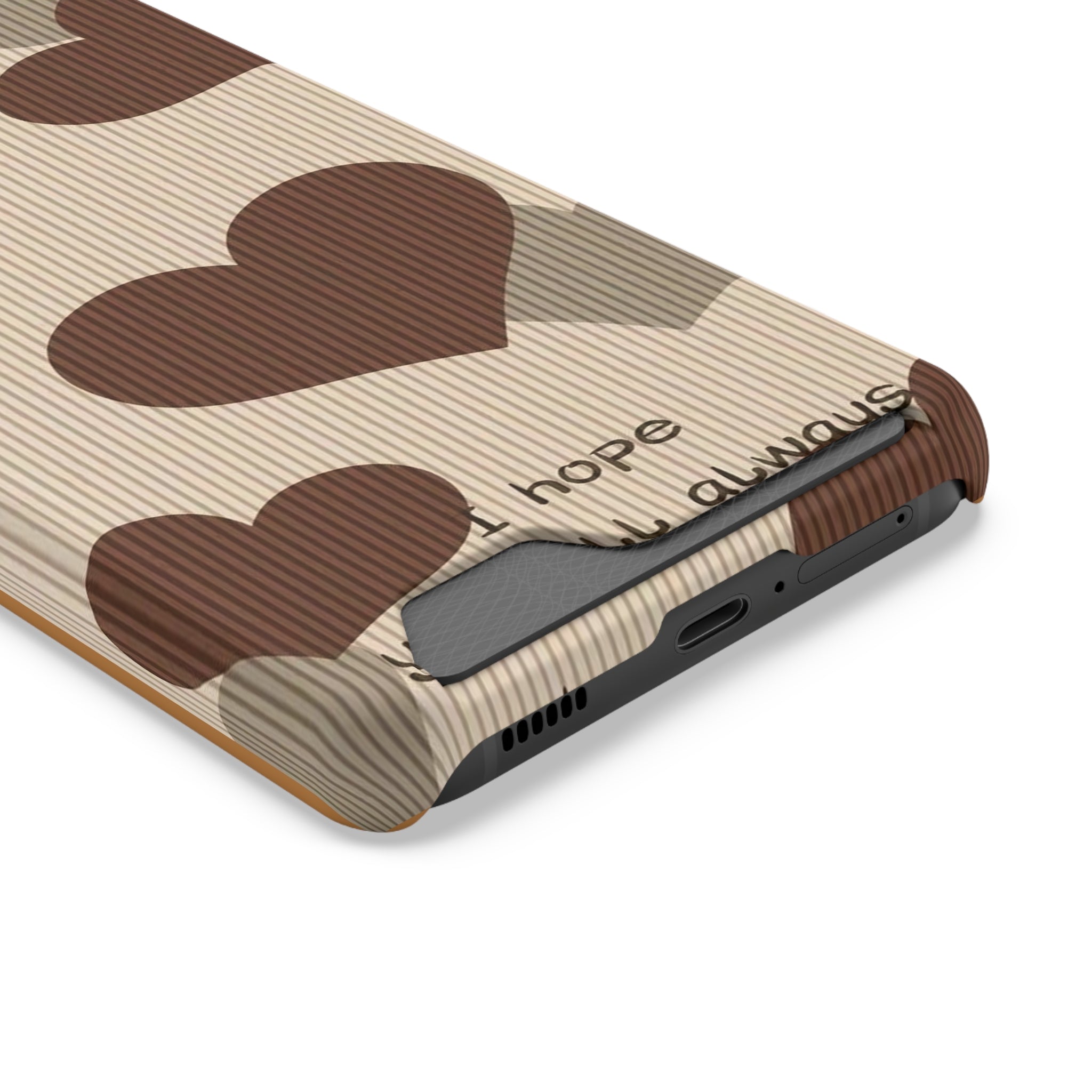 Heartfelt Phone Case with Card Holder | Cute Gift for Friends, Valentine's, Anniversary, Durable Protection, Everyday Use