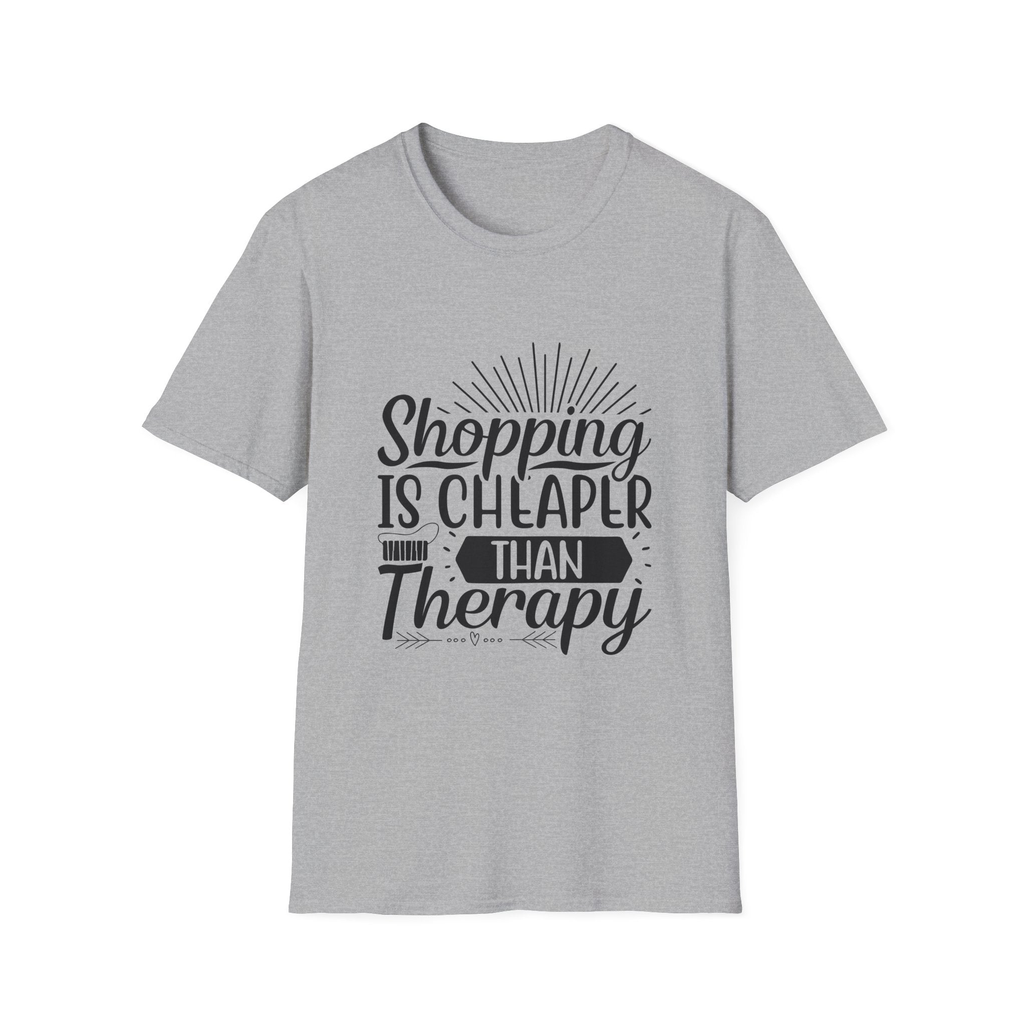 Shopping Therapy T-Shirt, Funny Gift for Shoppers, Casual Tee, Unique Humor Shirt, Gift for Her
