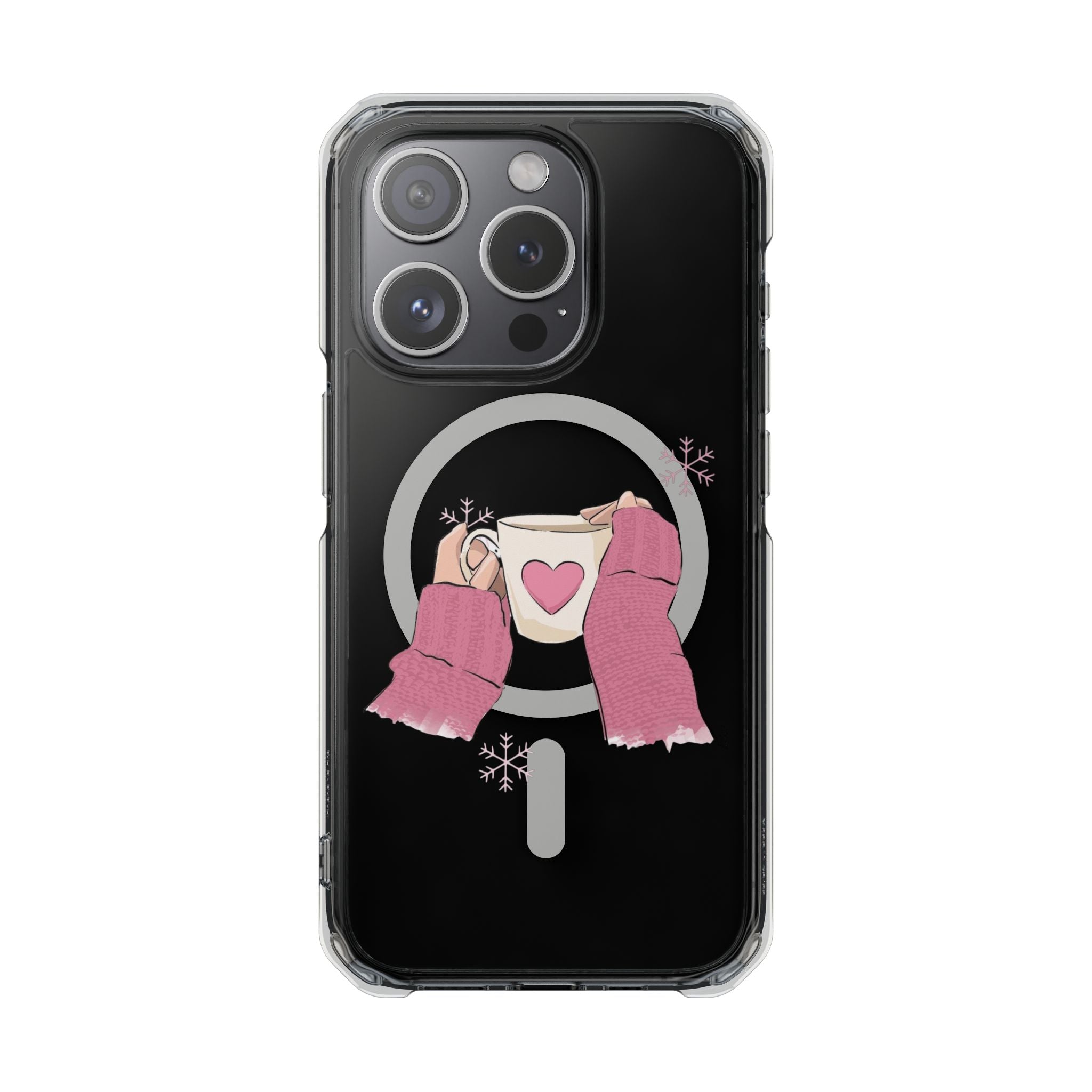 Heartwarming Magnetic Phone Case, Cute Smartphone Cover, Winter Accessories, Gift for Her, Instagrammable Tech