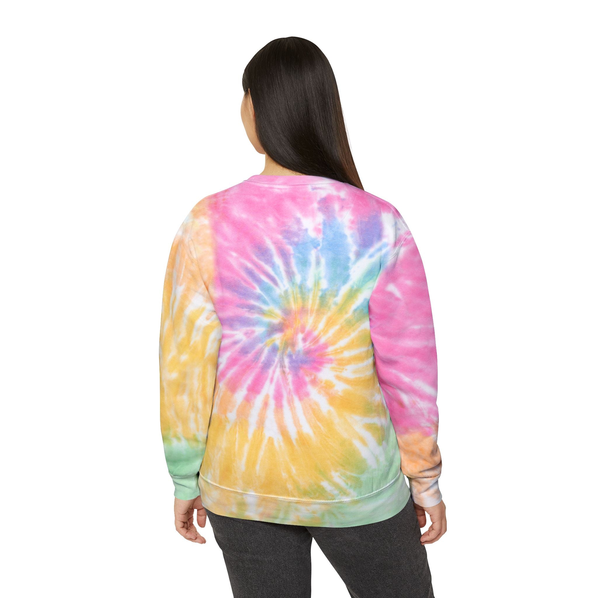 Cheerful Tie-Dye Sweatshirt | Perfect for Cozy Days, Gift for Friends, Self-Care, Summer Festivals, Relaxed Vibes