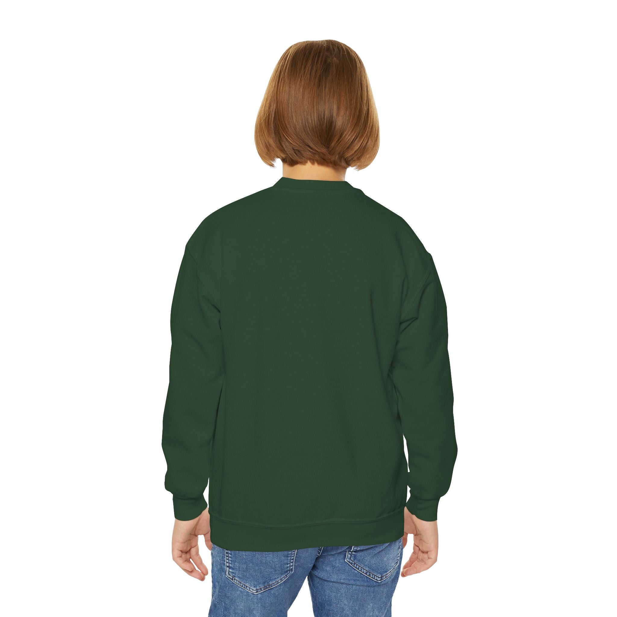Halloween Youth Crewneck Sweatshirt, Spooky Sweatshirt, Kids Halloween Costume, Trick or Treat Gift, Fall Apparel, Cozy Halloween Clothing