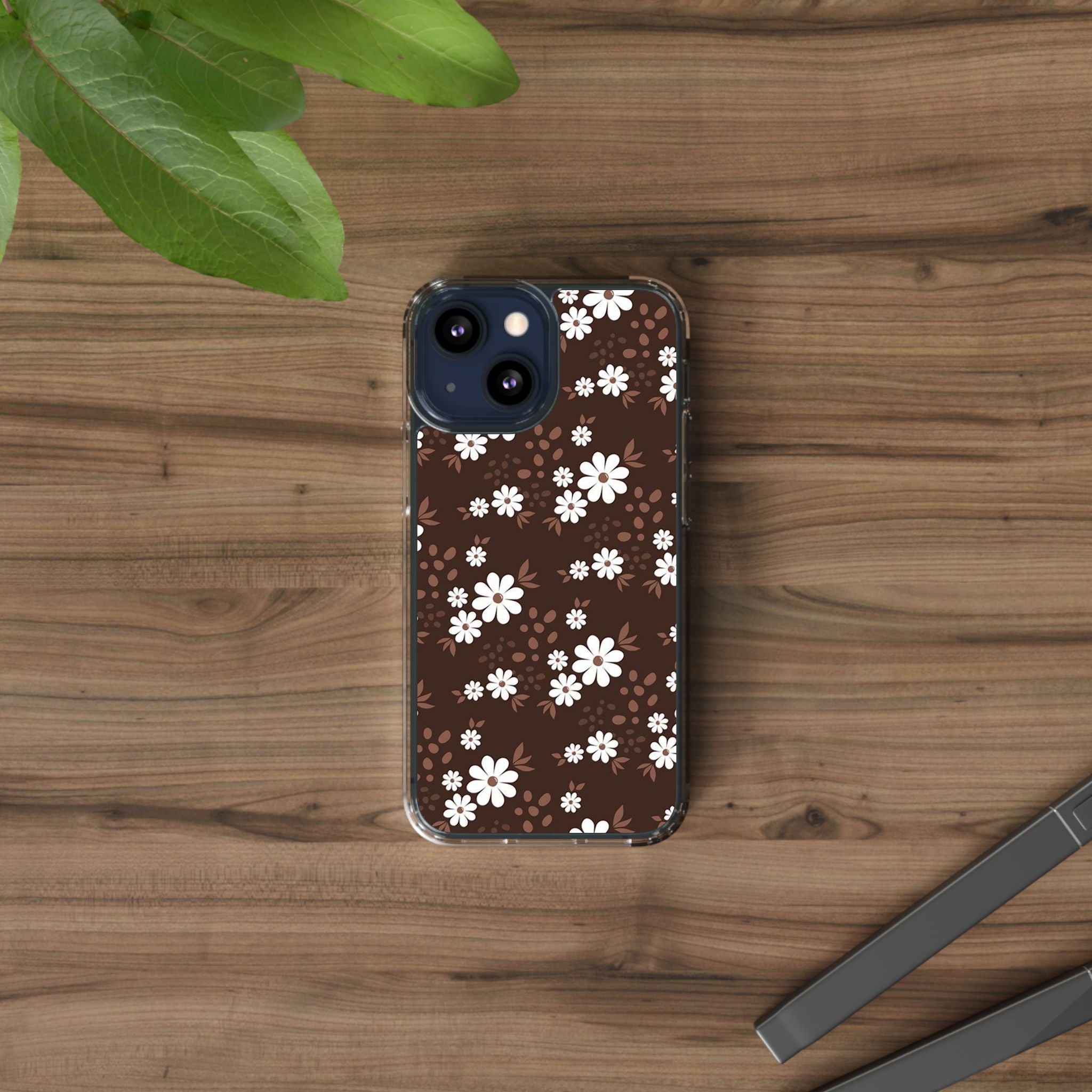 Floral Clear Phone Case, Durable Phone Cover, Transparent Phone Protection, Gift for Her, Spring Phone Accessory