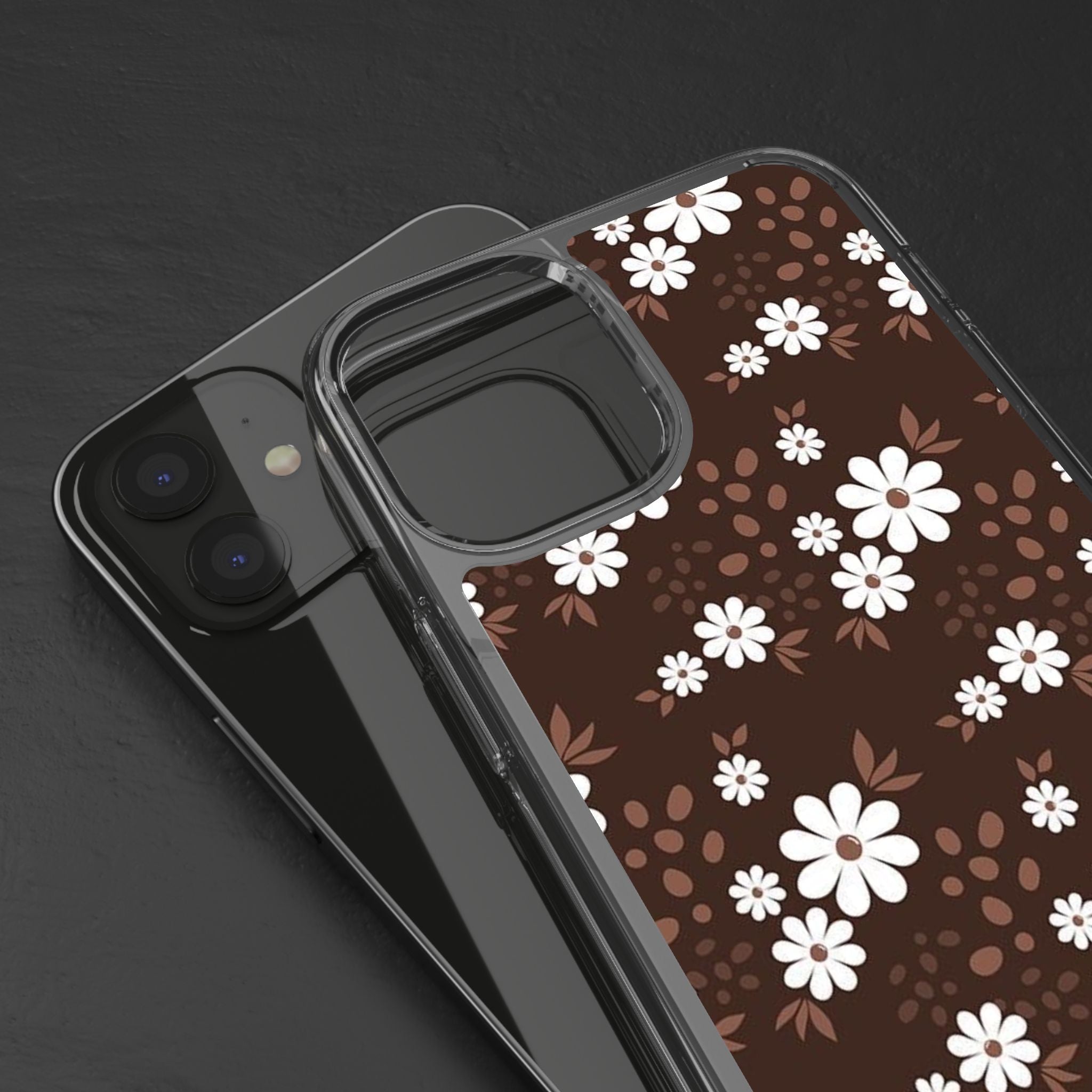 Floral Clear Phone Case, Durable Phone Cover, Transparent Phone Protection, Gift for Her, Spring Phone Accessory