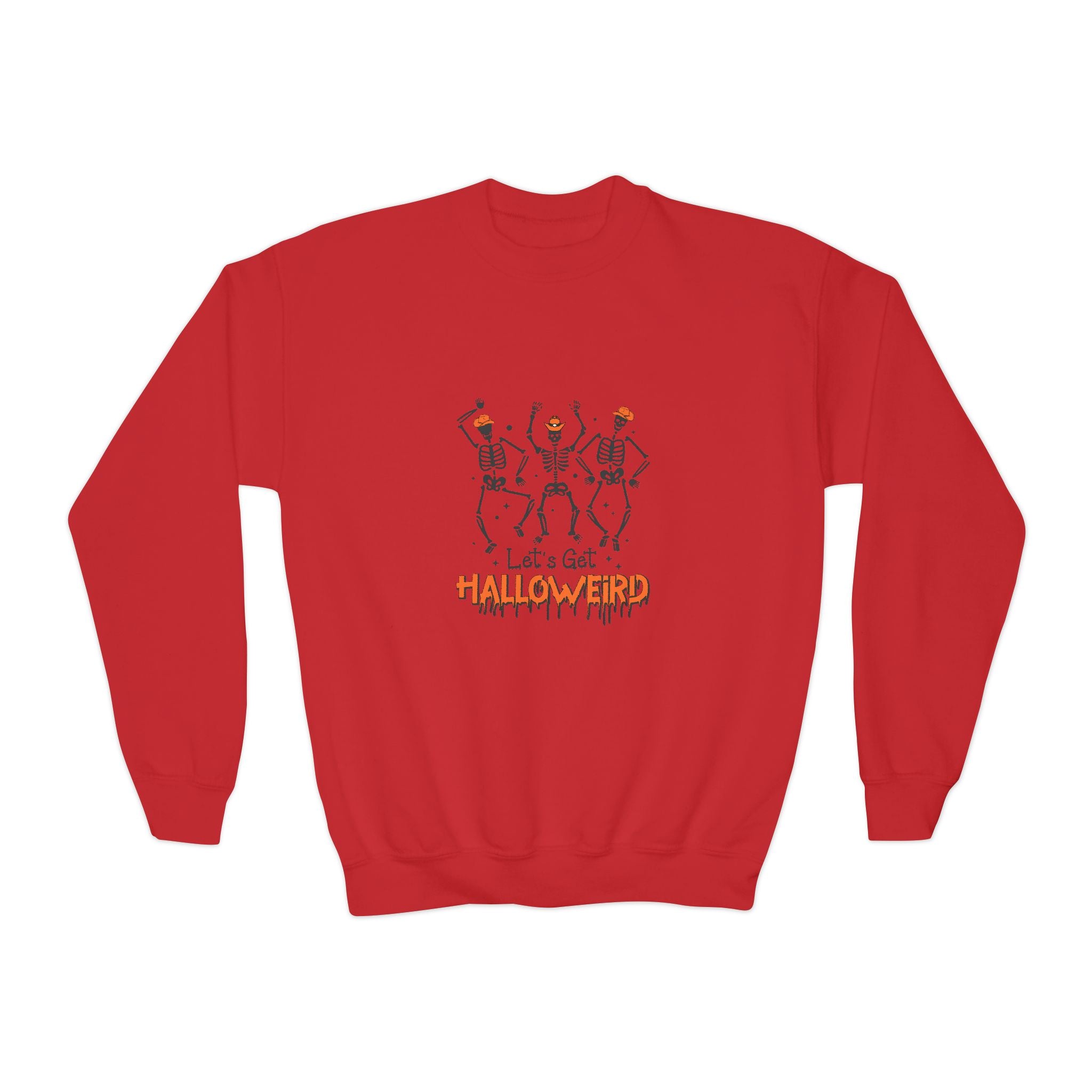 Halloween Youth Crewneck Sweatshirt, Spooky Sweatshirt, Kids Halloween Costume, Trick or Treat Gift, Fall Apparel, Cozy Halloween Clothing