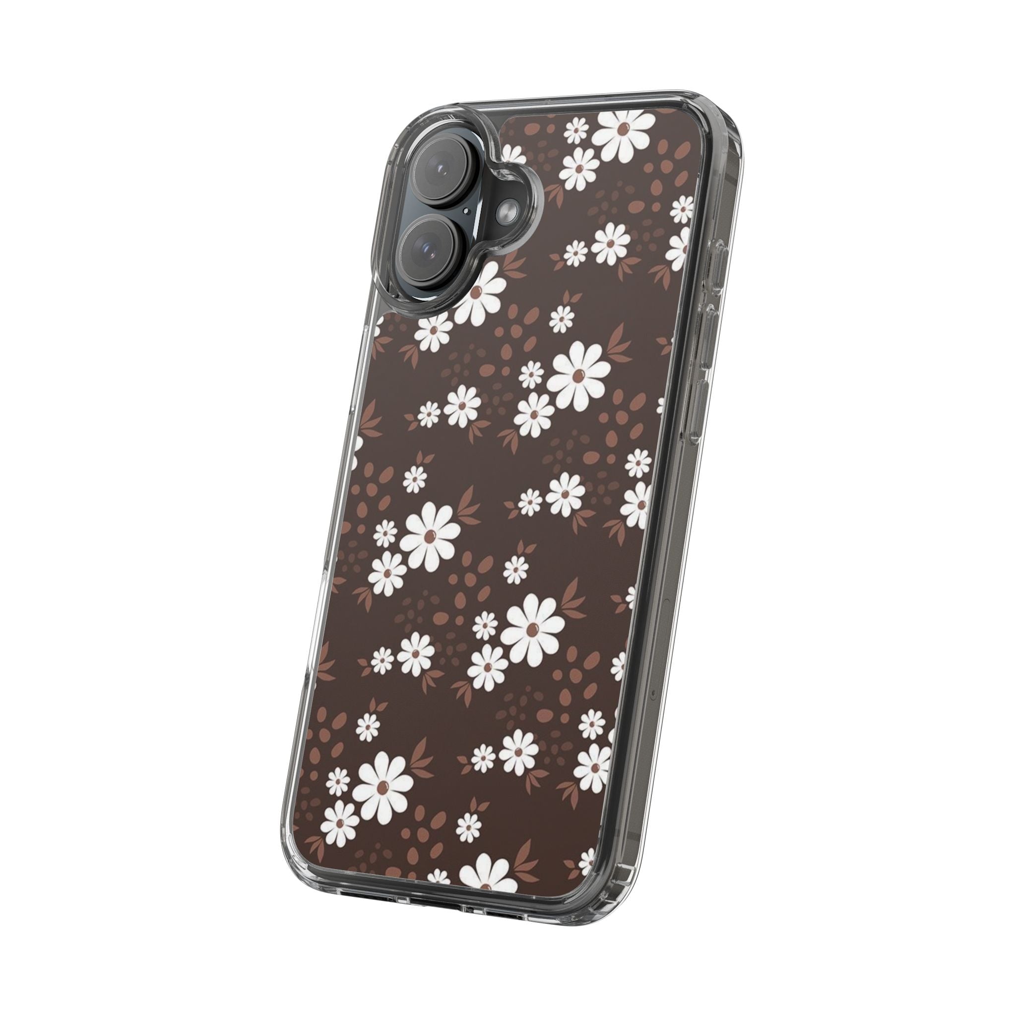 Floral Clear Phone Case, Durable Phone Cover, Transparent Phone Protection, Gift for Her, Spring Phone Accessory