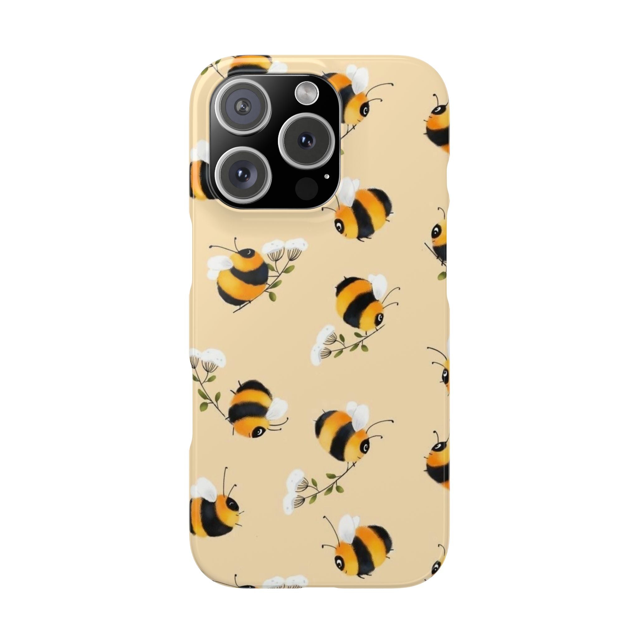 Bee-inspired Slim Phone Cases, Cute Bumblebee Design, Eco-friendly Mobile Covers, Perfect Gift for Nature Lovers