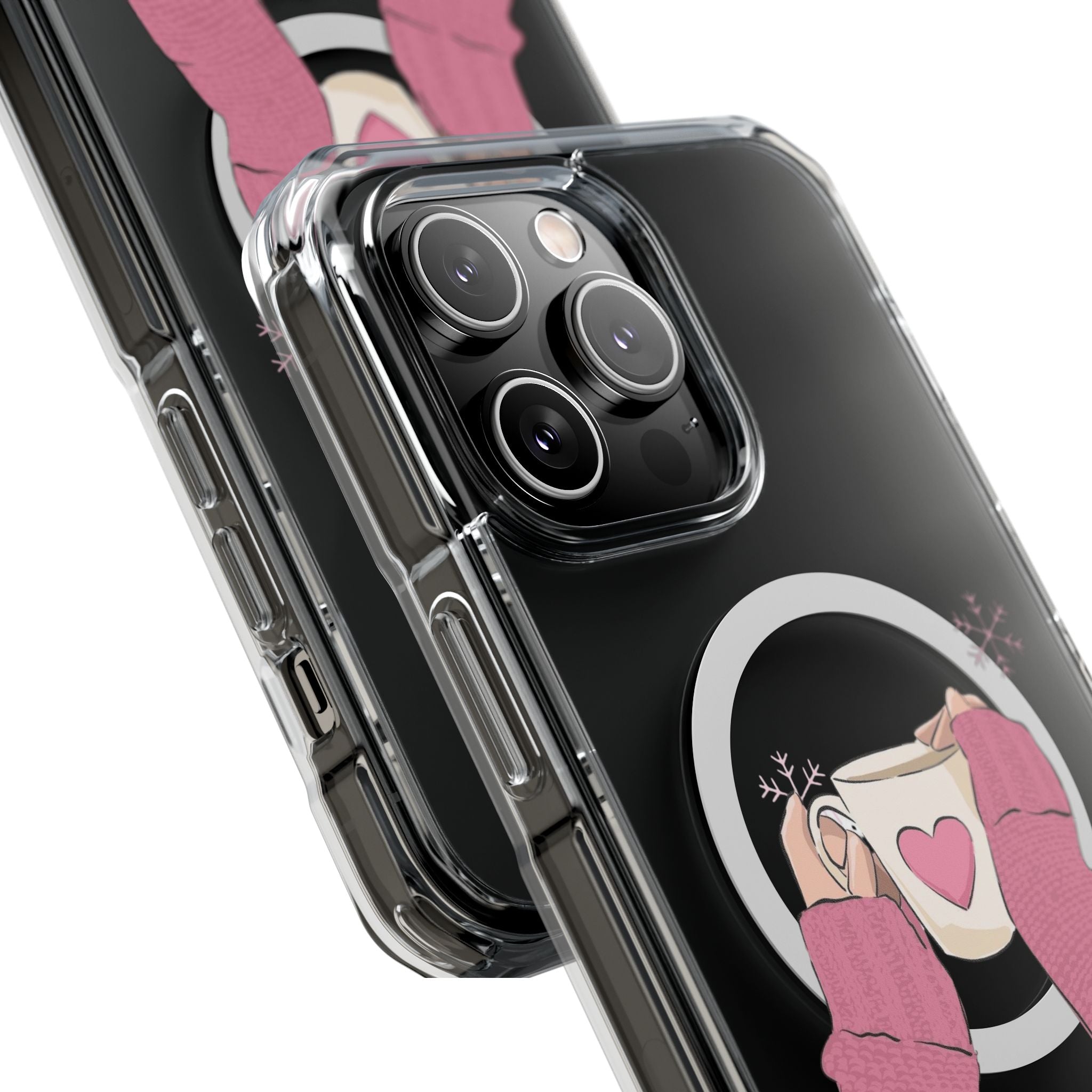 Heartwarming Magnetic Phone Case, Cute Smartphone Cover, Winter Accessories, Gift for Her, Instagrammable Tech
