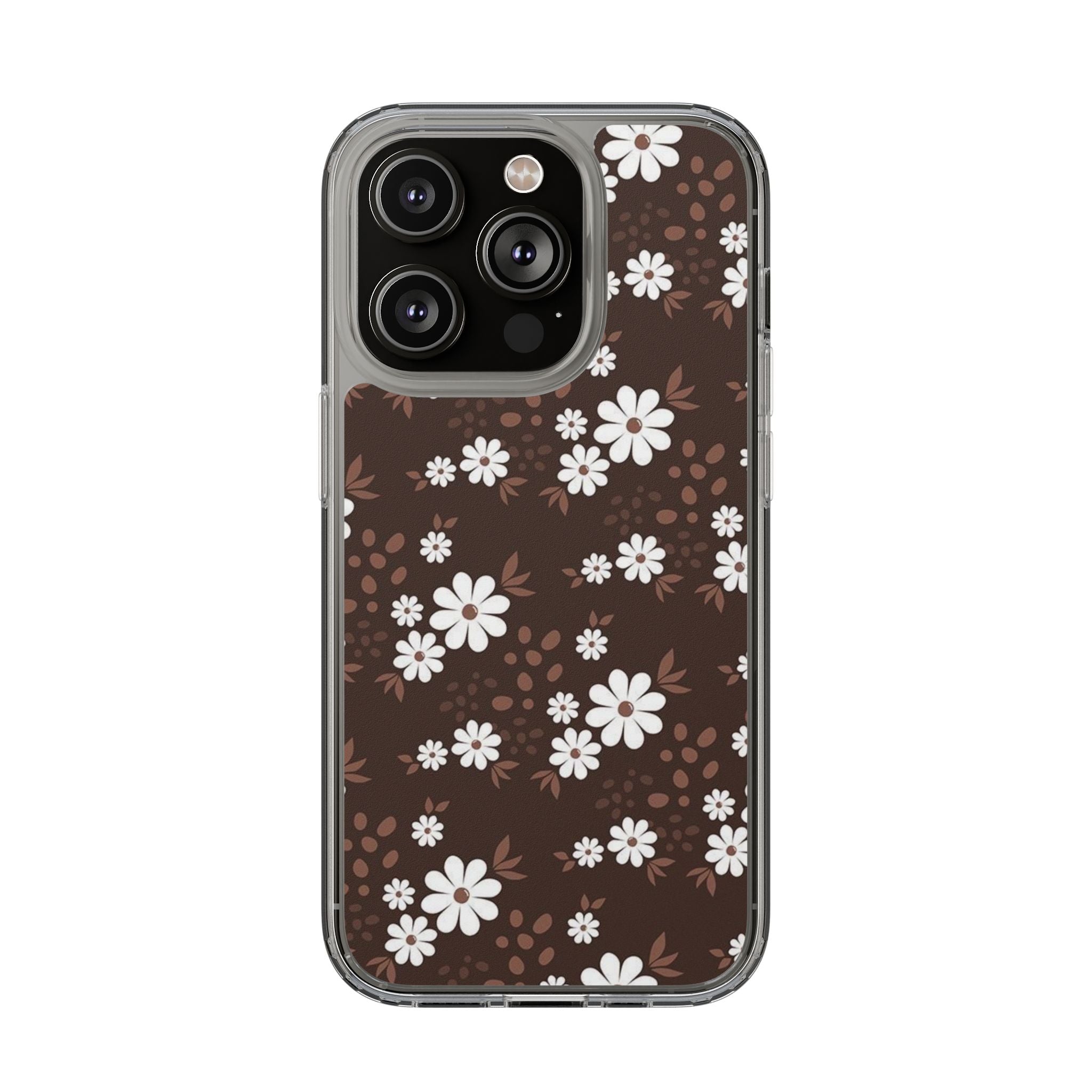 Floral Clear Phone Case, Durable Phone Cover, Transparent Phone Protection, Gift for Her, Spring Phone Accessory