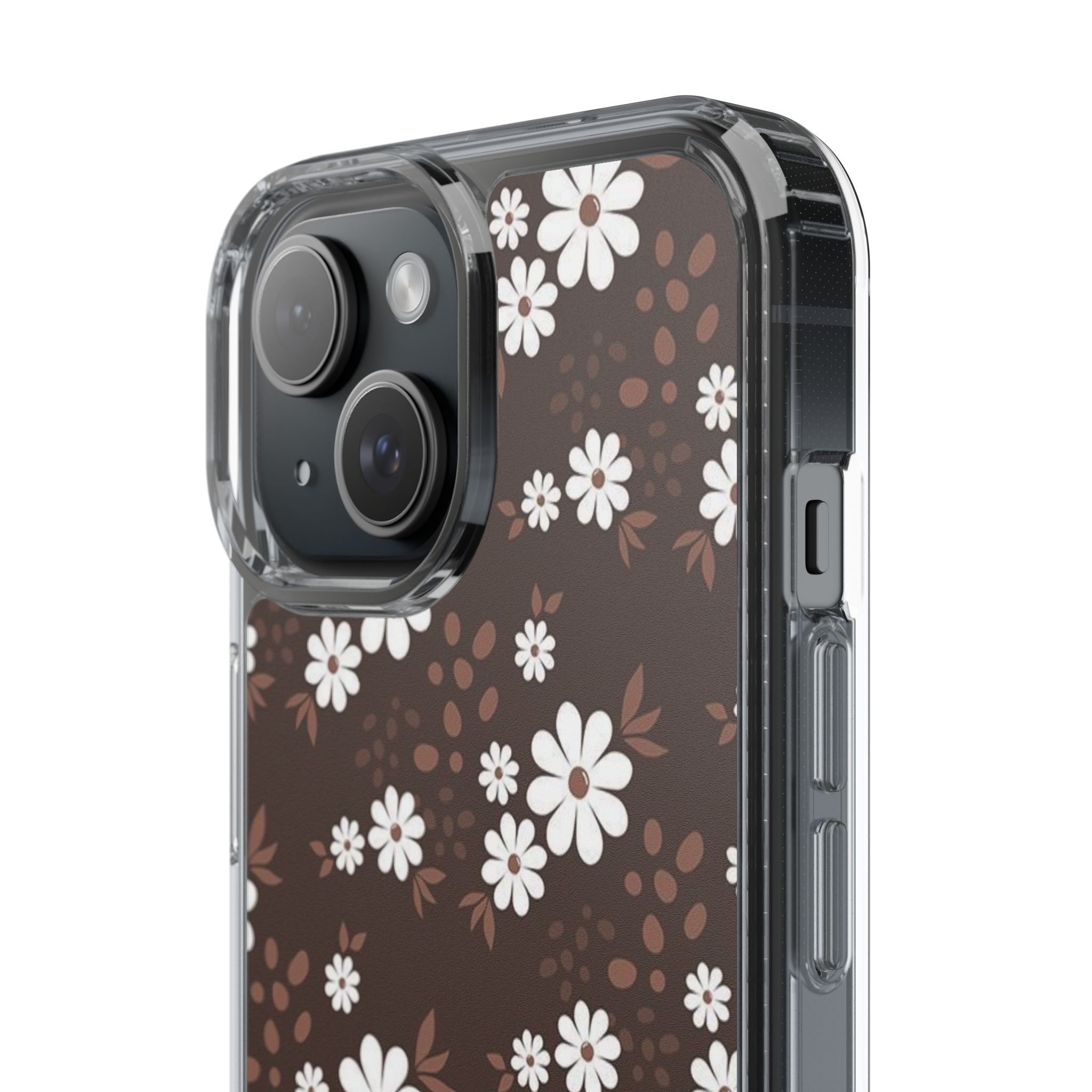 Floral Clear Phone Case, Durable Phone Cover, Transparent Phone Protection, Gift for Her, Spring Phone Accessory