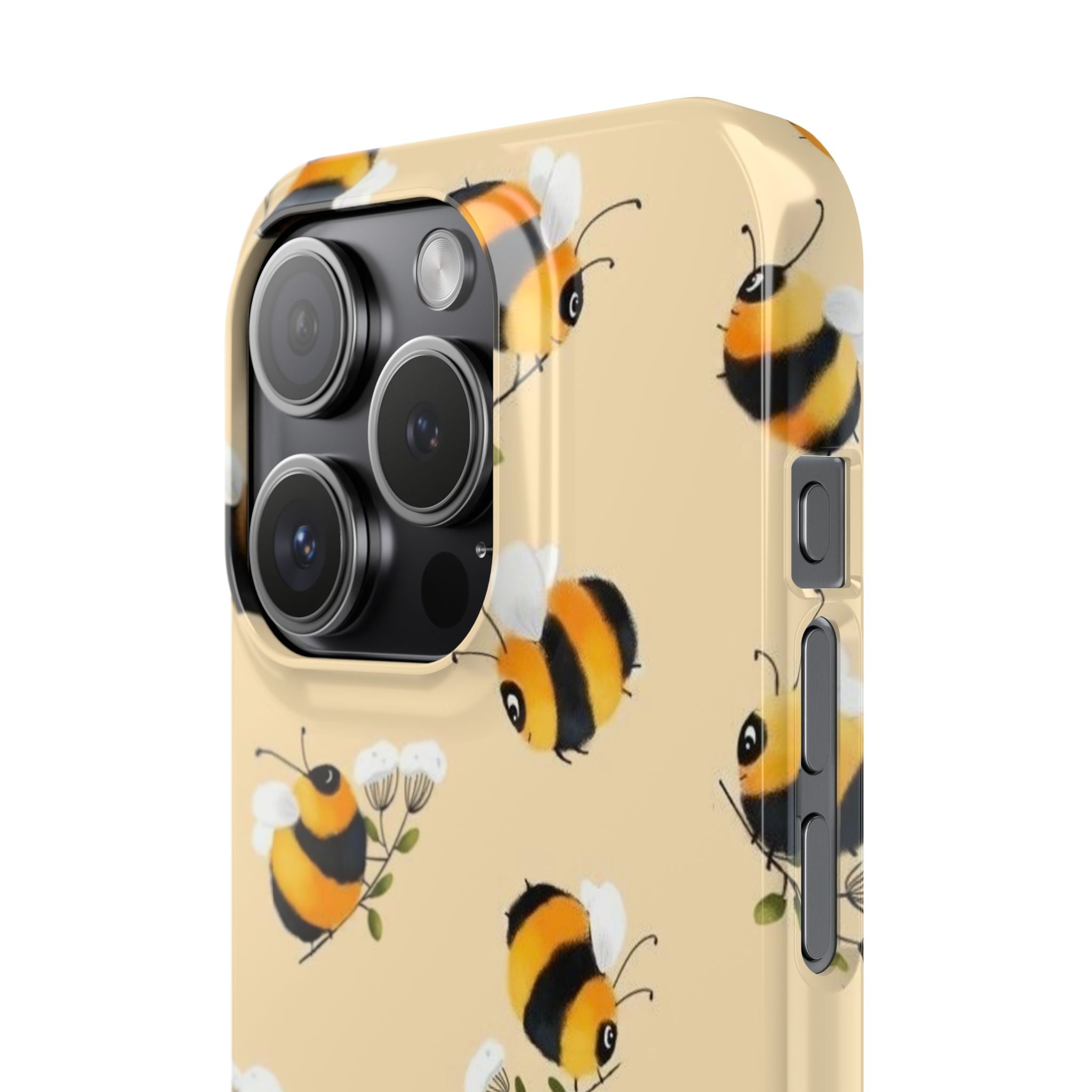Bee-inspired Slim Phone Cases, Cute Bumblebee Design, Eco-friendly Mobile Covers, Perfect Gift for Nature Lovers