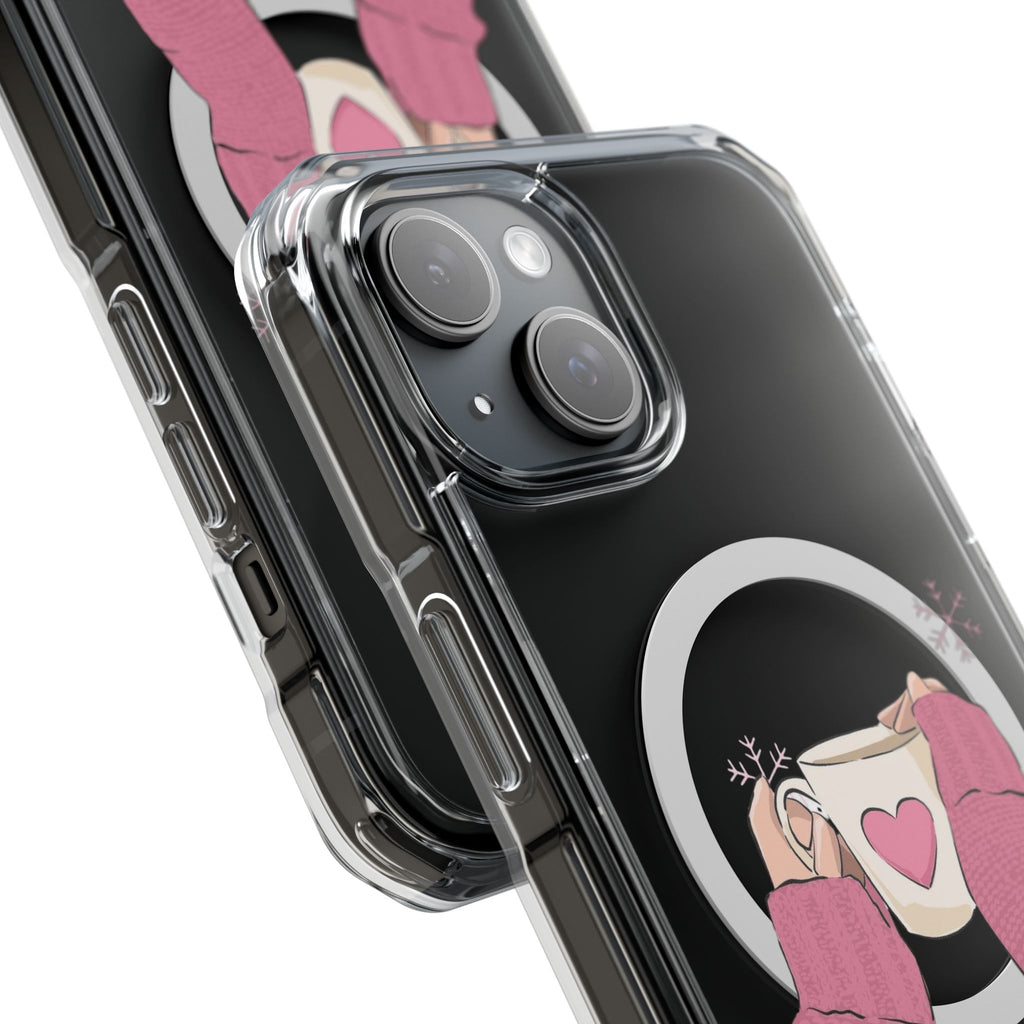 Heartwarming Magnetic Phone Case, Cute Smartphone Cover, Winter Accessories, Gift for Her, Instagrammable Tech