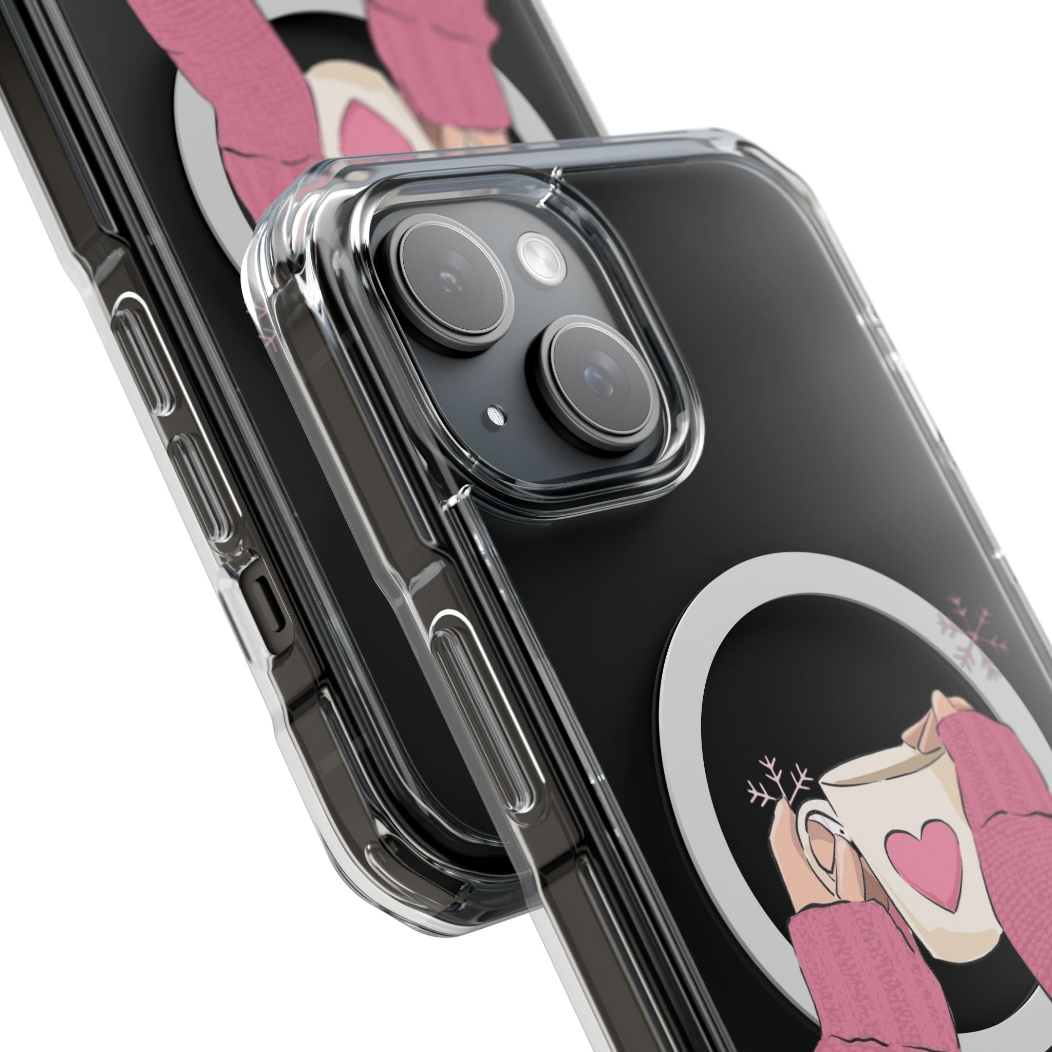 Heartwarming Magnetic Phone Case, Cute Smartphone Cover, Winter Accessories, Gift for Her, Instagrammable Tech