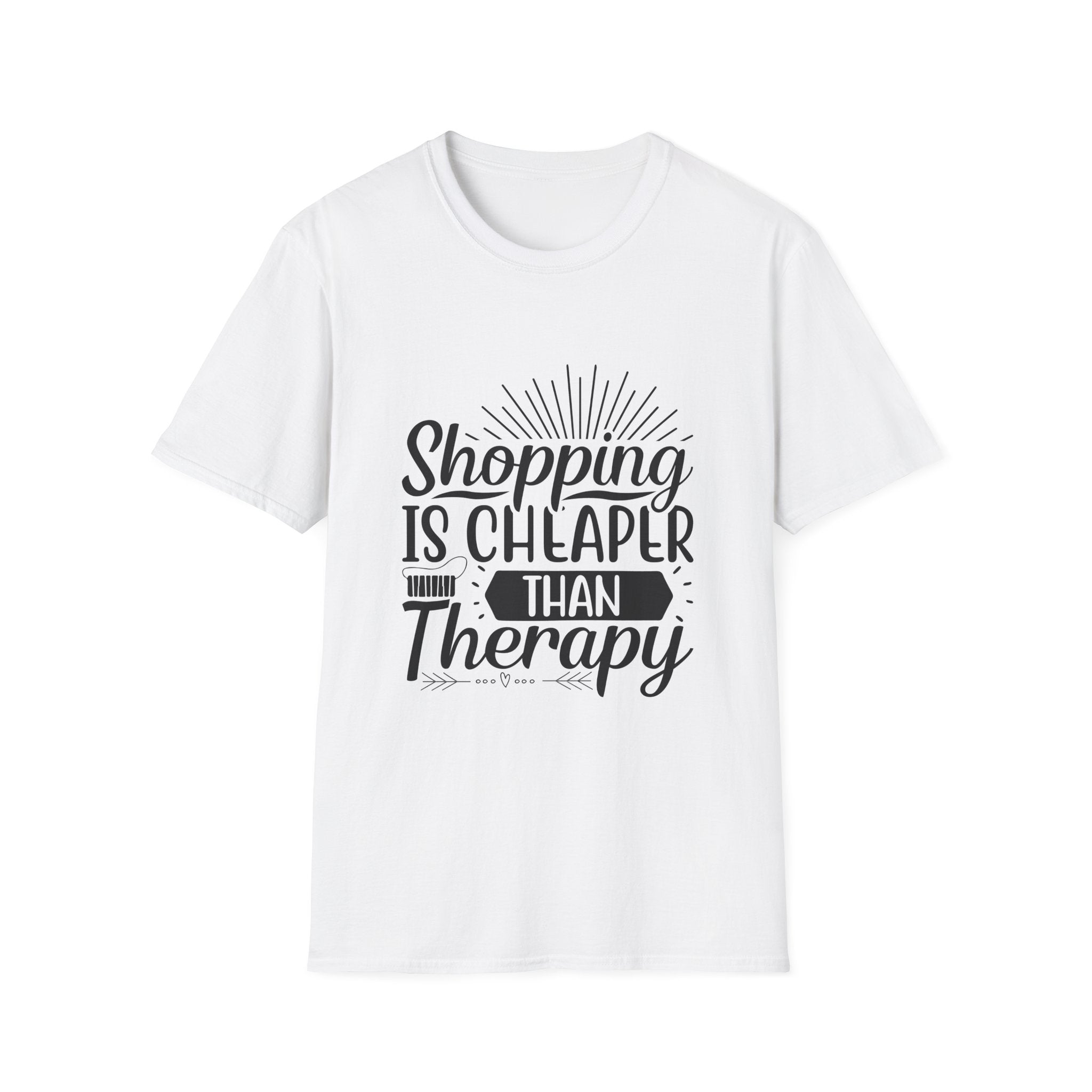 Shopping Therapy T-Shirt, Funny Gift for Shoppers, Casual Tee, Unique Humor Shirt, Gift for Her