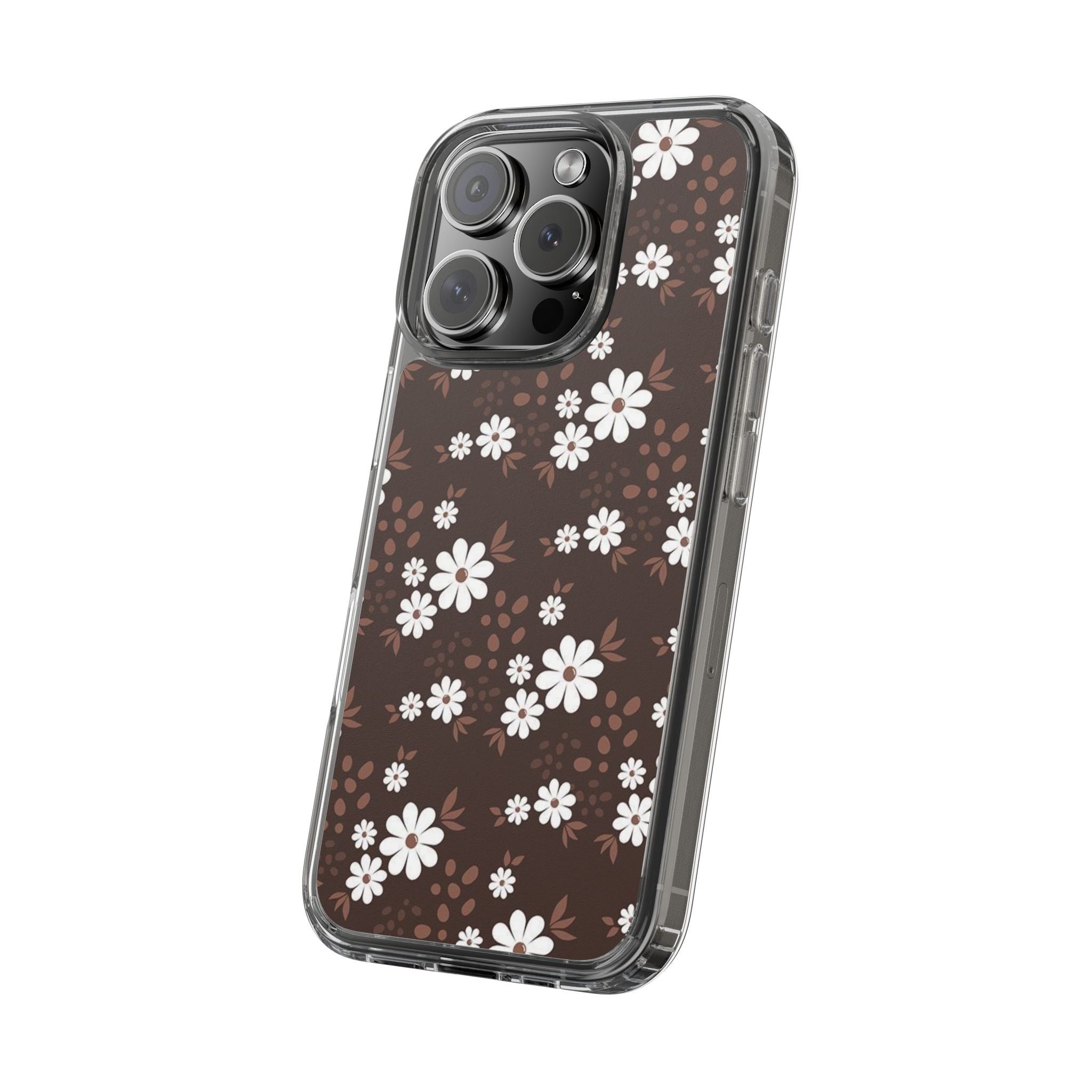 Floral Clear Phone Case, Durable Phone Cover, Transparent Phone Protection, Gift for Her, Spring Phone Accessory