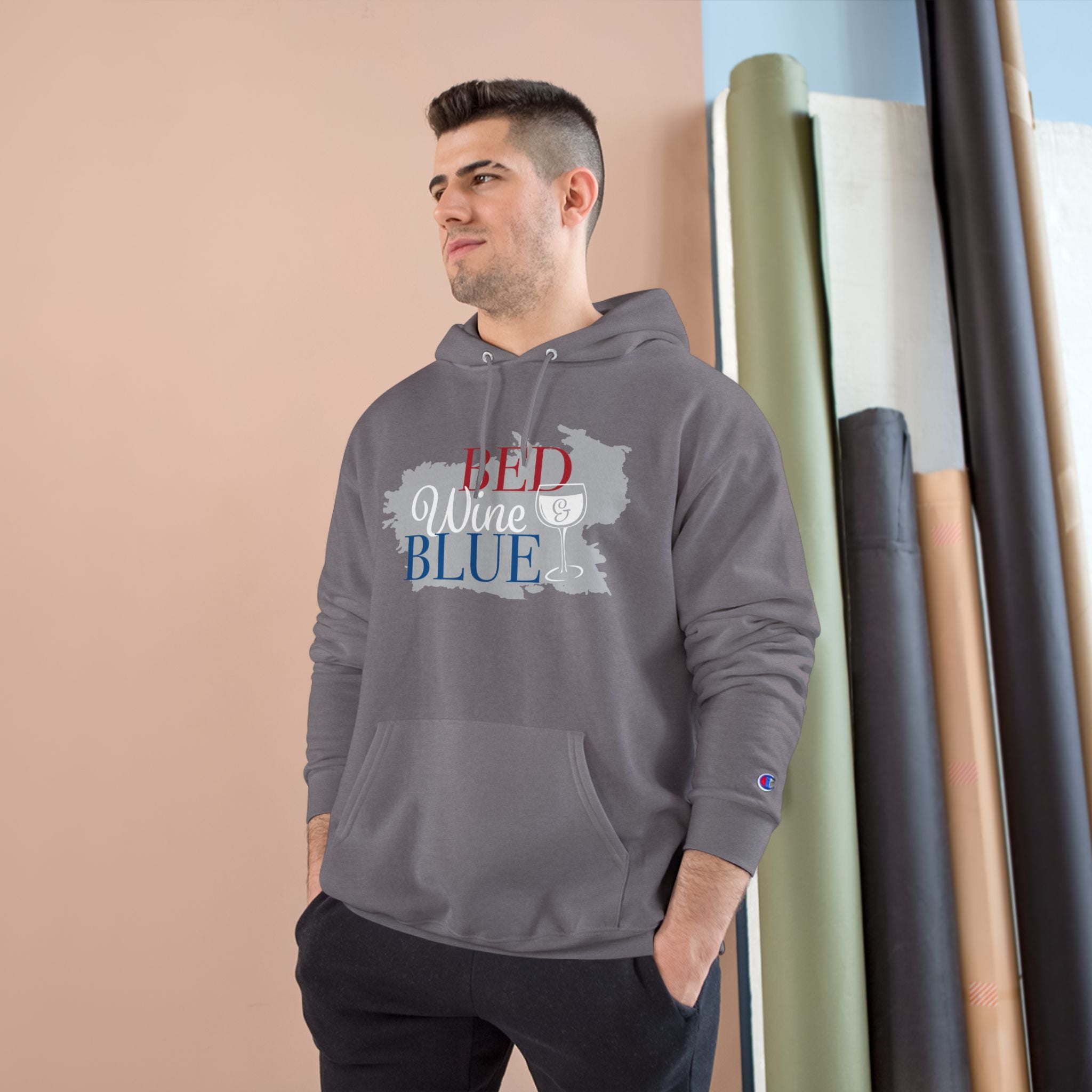 Wine Lover's Champion Hoodie, Cozy Sweatshirt, Gift for Wine Enthusiasts, Casual Outfit, Perfect for Relaxing Nights