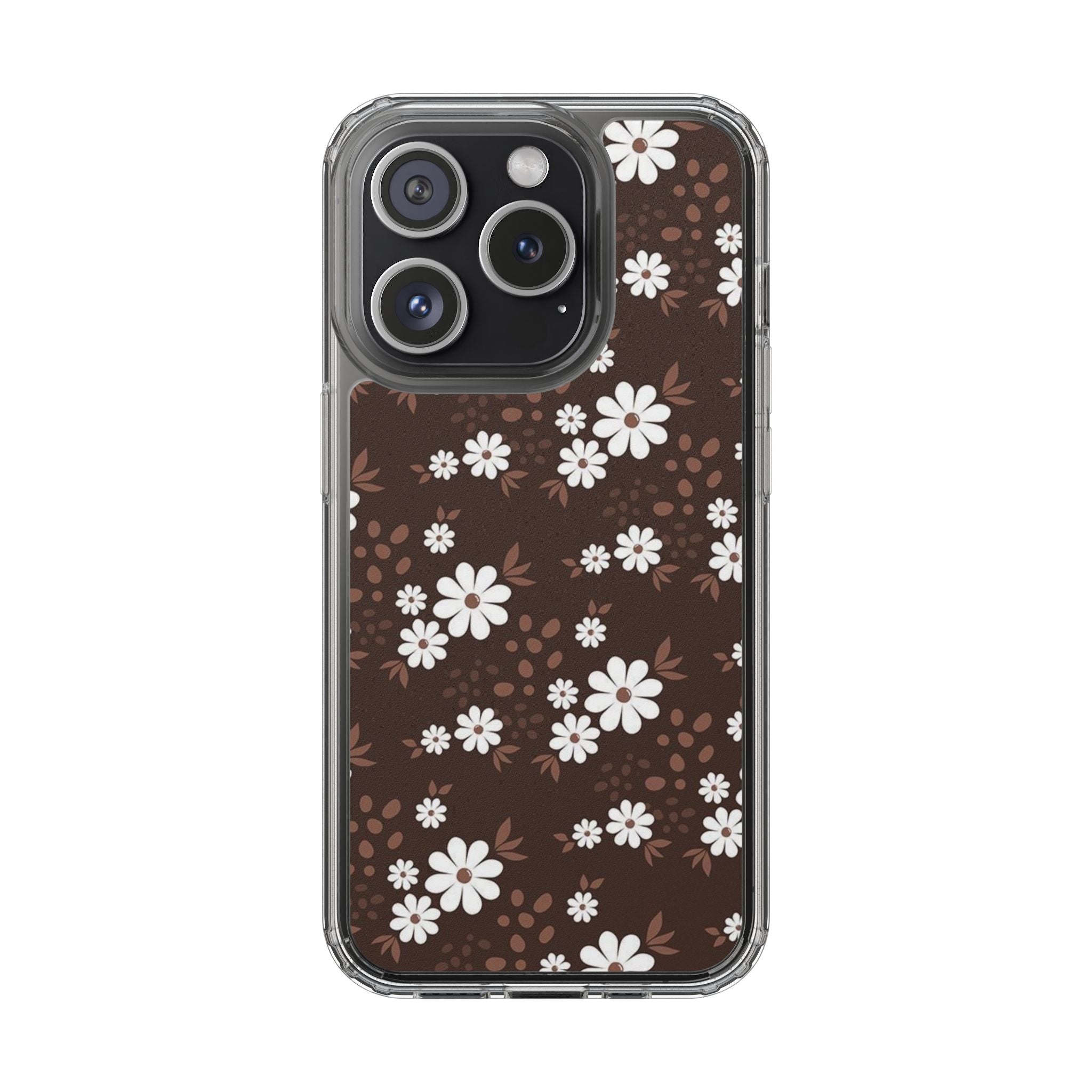 Floral Clear Phone Case, Durable Phone Cover, Transparent Phone Protection, Gift for Her, Spring Phone Accessory