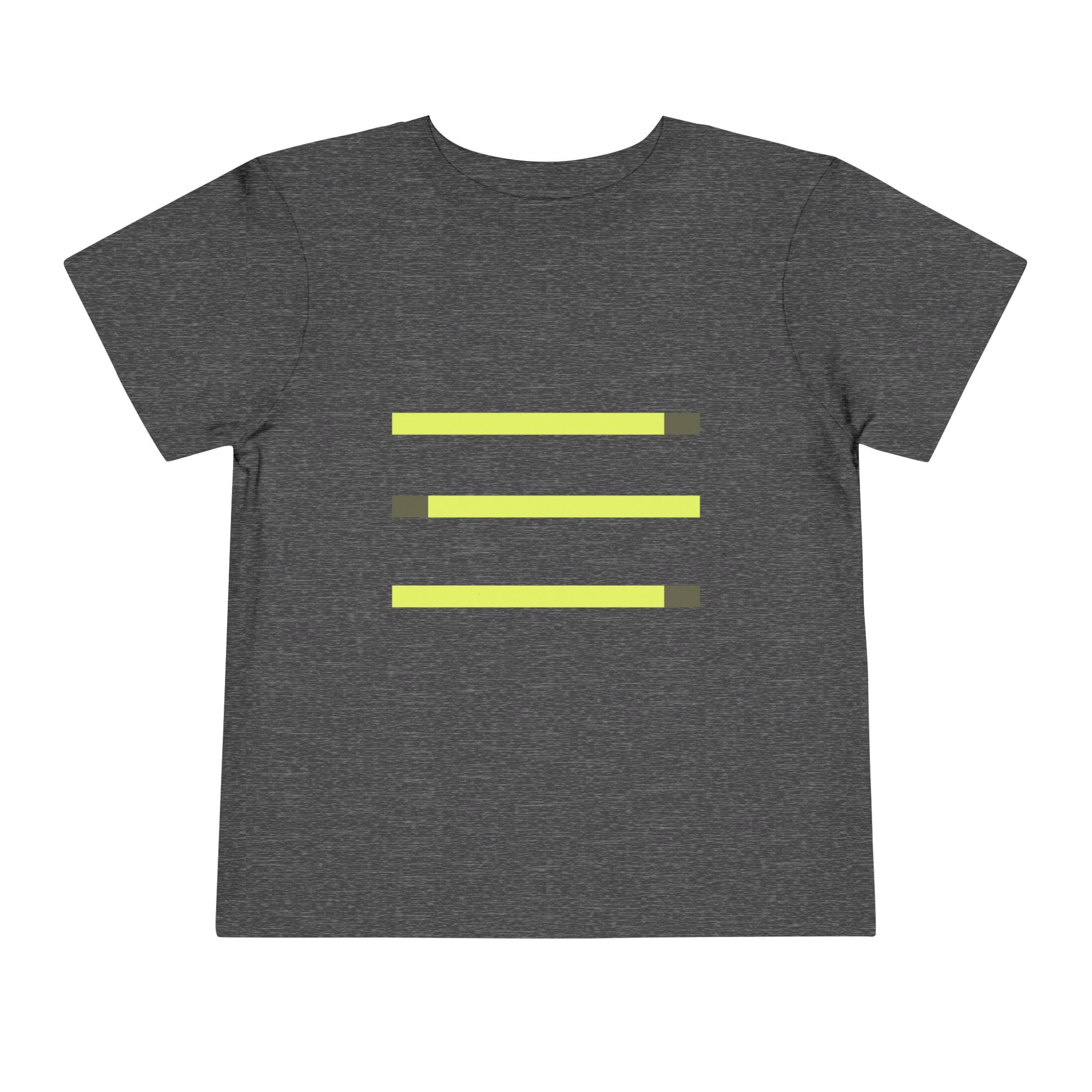 Toddler Short Sleeve Tee with Yellow Lines, Kids Fashion, Summer Playwear, Birthday Gift, Everyday Comfort, Fun Casual Wear