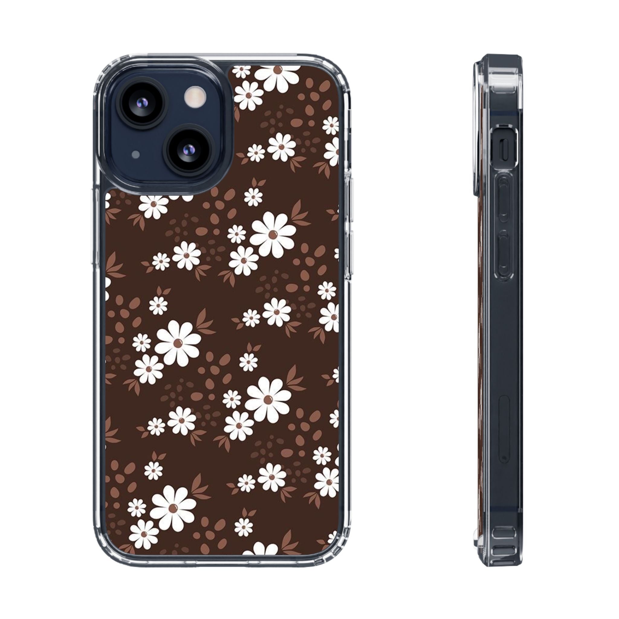 Floral Clear Phone Case, Durable Phone Cover, Transparent Phone Protection, Gift for Her, Spring Phone Accessory