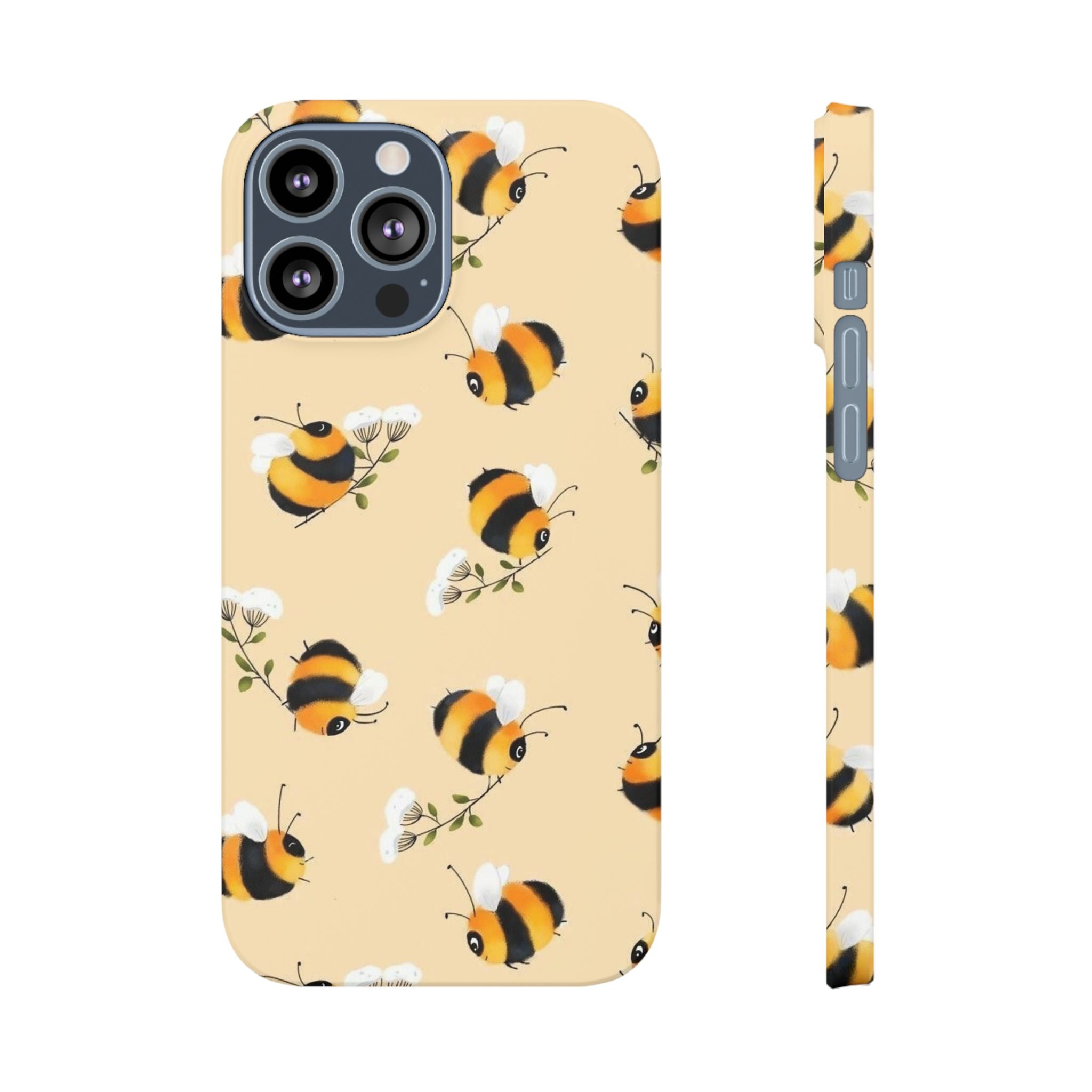 Bee-inspired Slim Phone Cases, Cute Bumblebee Design, Eco-friendly Mobile Covers, Perfect Gift for Nature Lovers