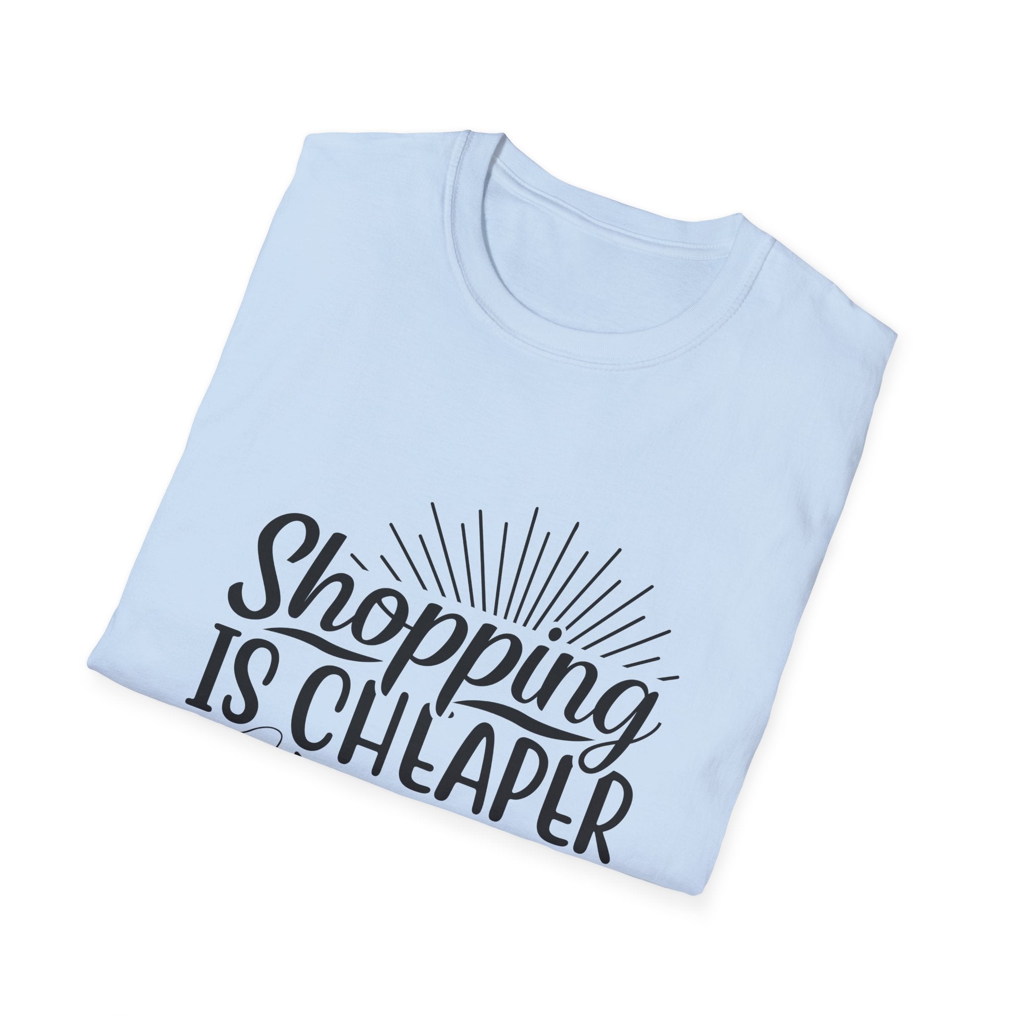 Shopping Therapy T-Shirt, Funny Gift for Shoppers, Casual Tee, Unique Humor Shirt, Gift for Her