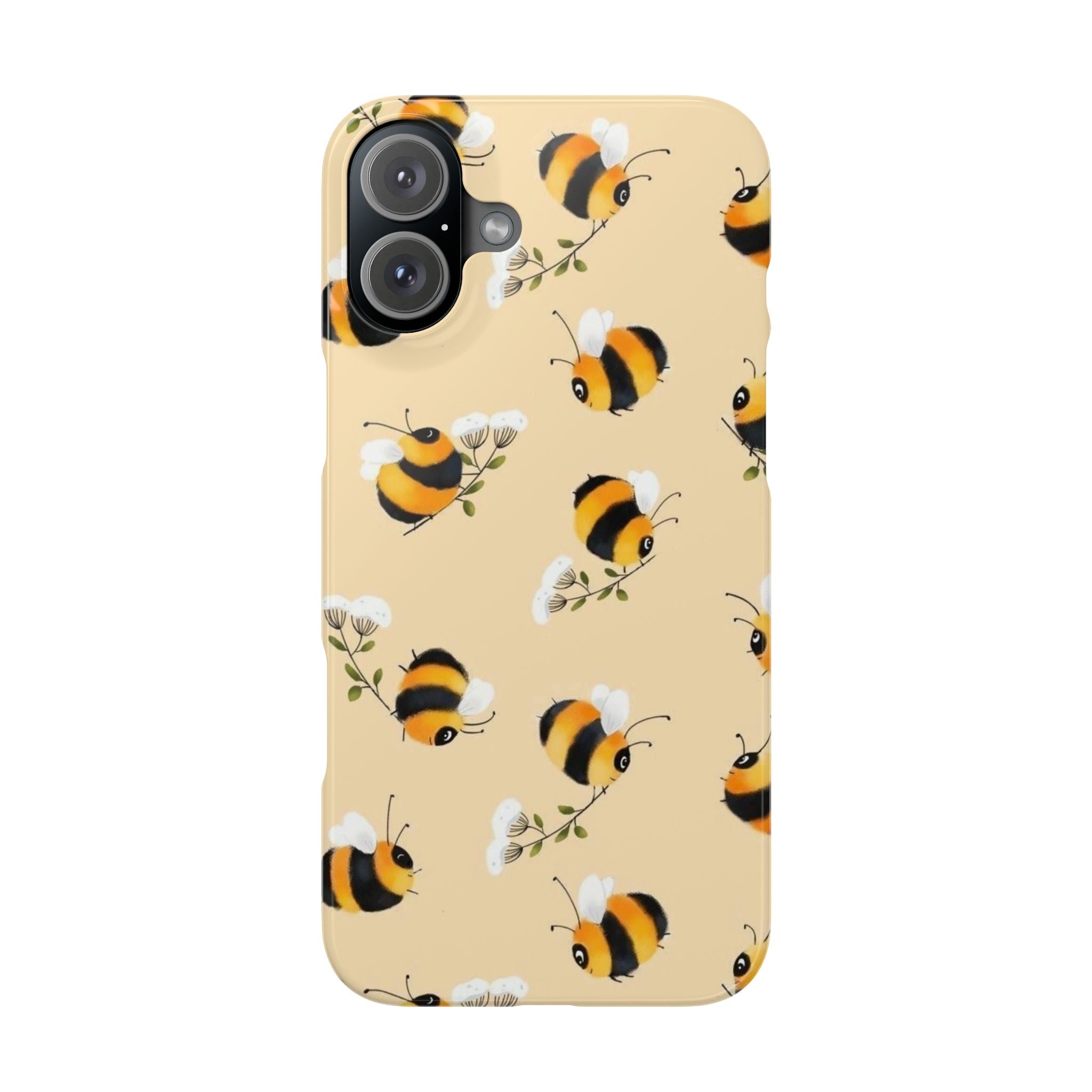 Bee-inspired Slim Phone Cases, Cute Bumblebee Design, Eco-friendly Mobile Covers, Perfect Gift for Nature Lovers