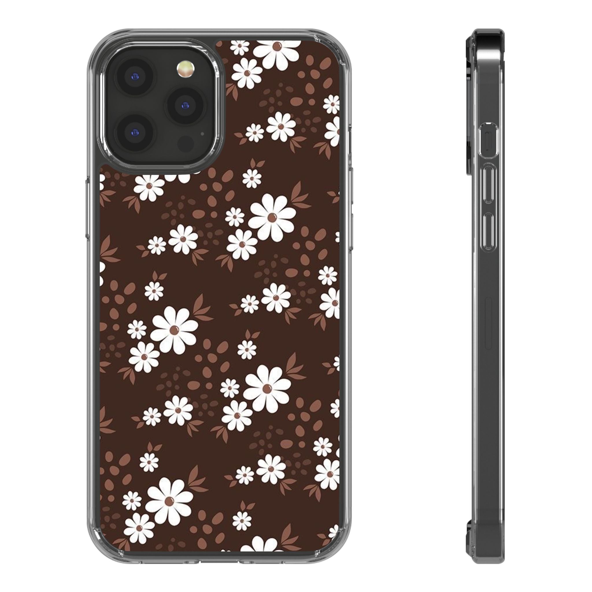 Floral Clear Phone Case, Durable Phone Cover, Transparent Phone Protection, Gift for Her, Spring Phone Accessory
