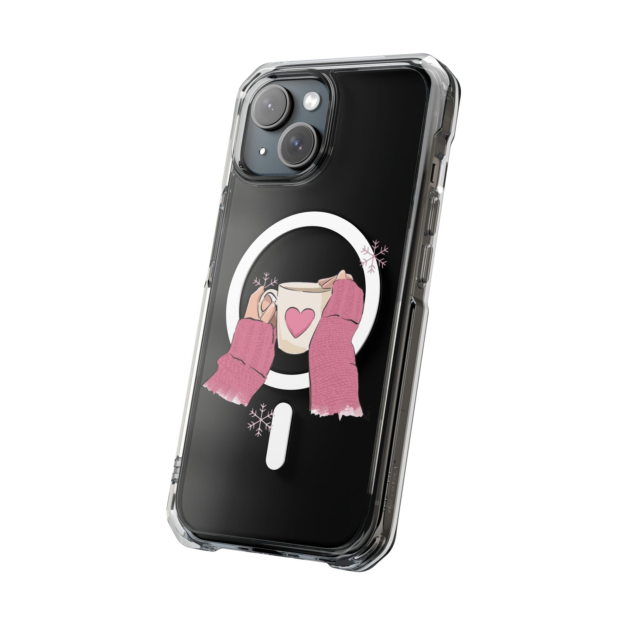 Heartwarming Magnetic Phone Case, Cute Smartphone Cover, Winter Accessories, Gift for Her, Instagrammable Tech