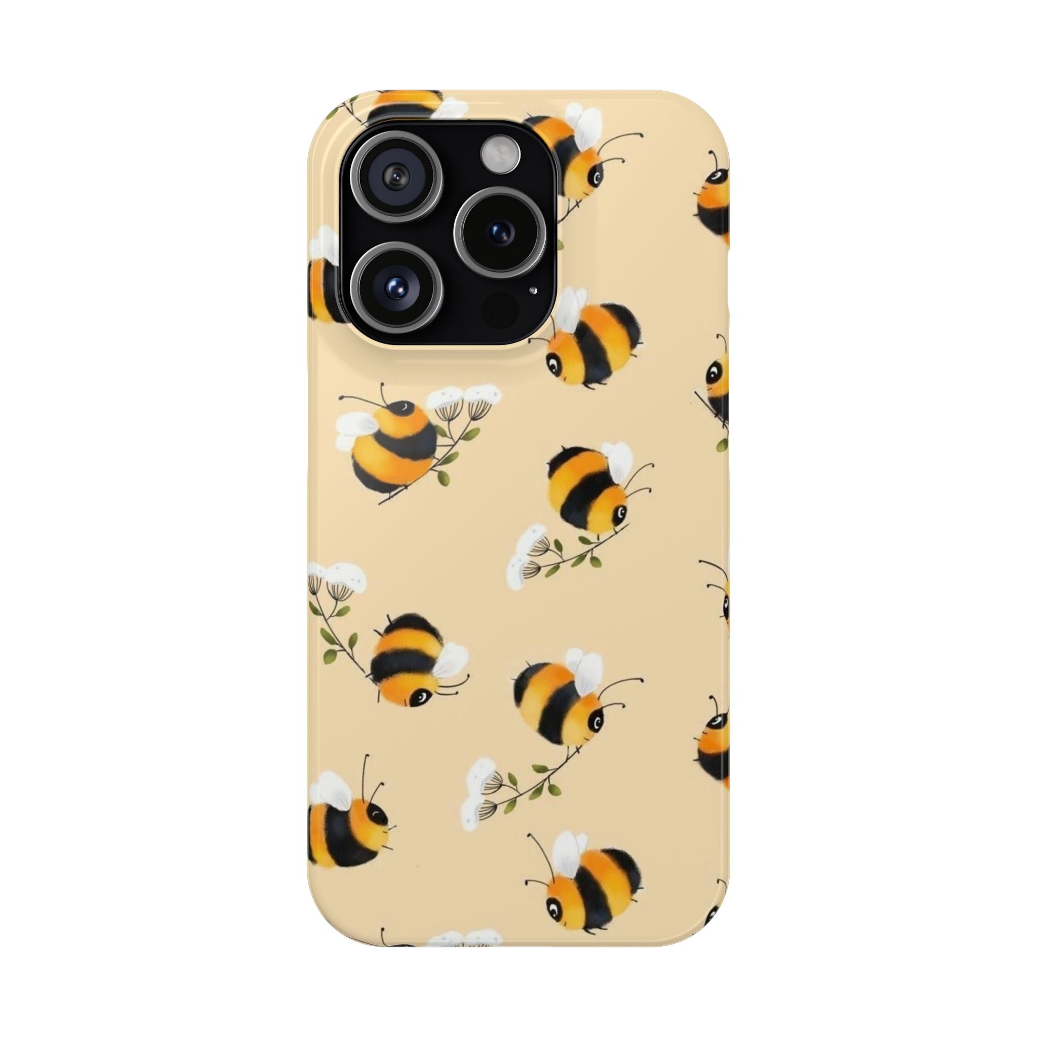 Bee-inspired Slim Phone Cases, Cute Bumblebee Design, Eco-friendly Mobile Covers, Perfect Gift for Nature Lovers