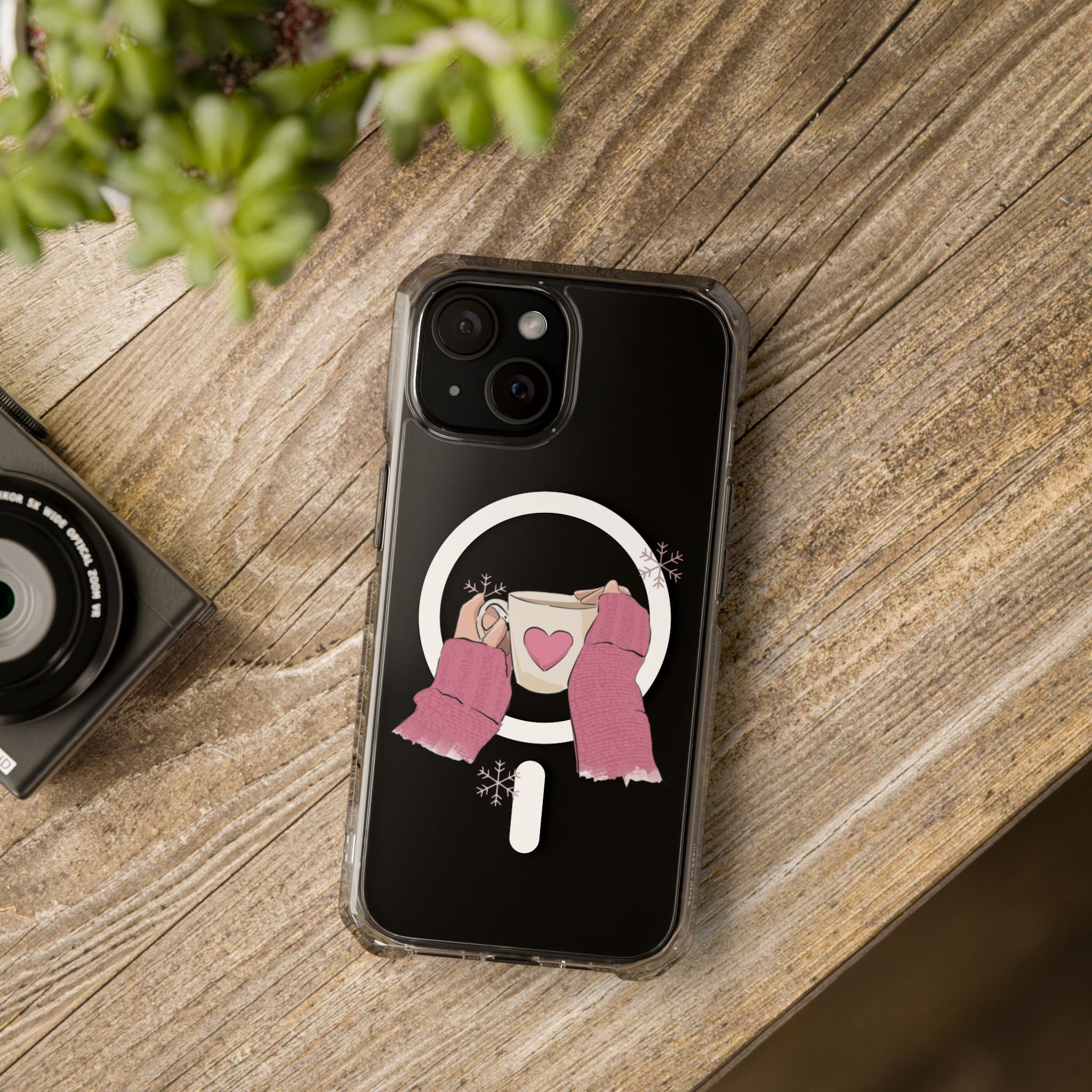 Heartwarming Magnetic Phone Case, Cute Smartphone Cover, Winter Accessories, Gift for Her, Instagrammable Tech