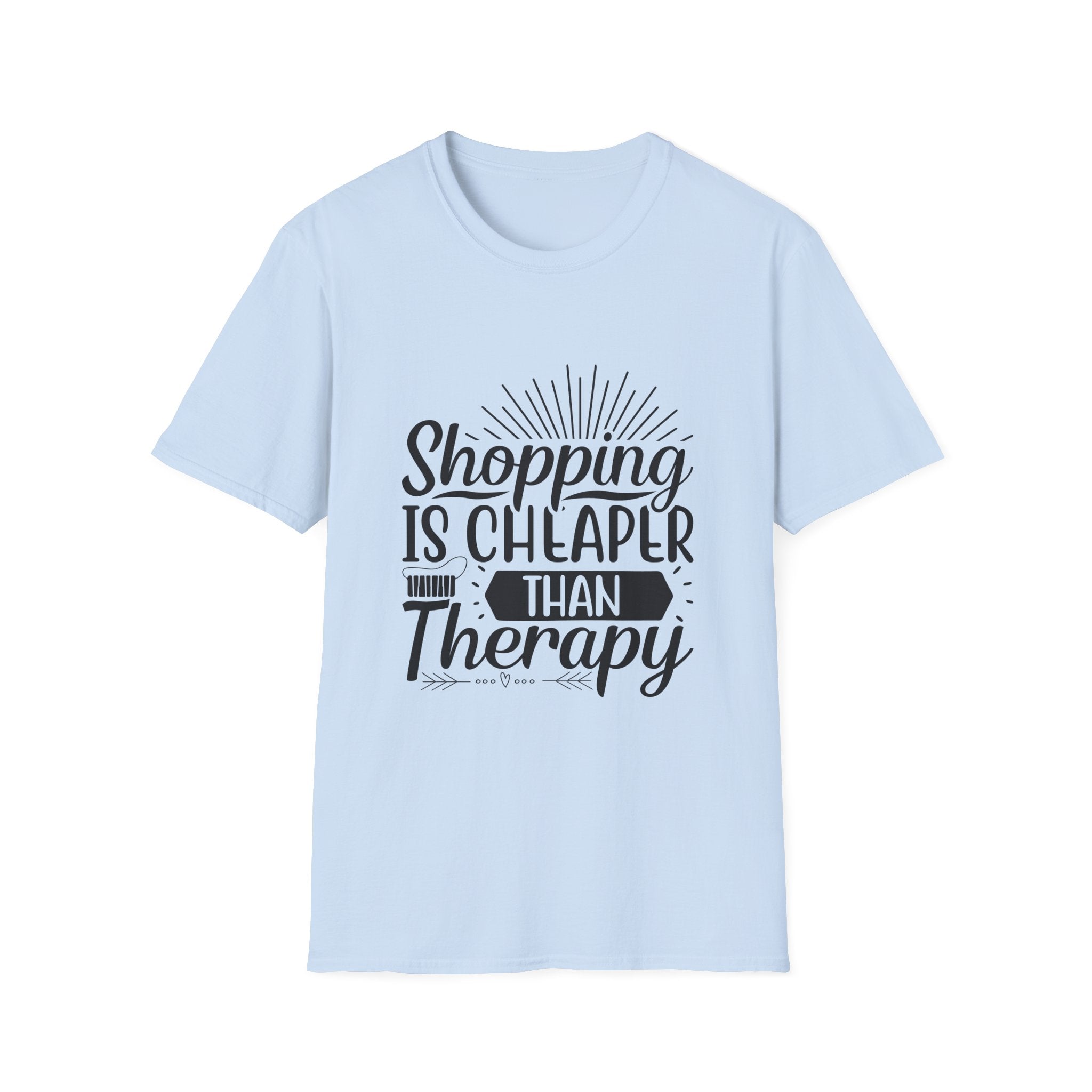 Shopping Therapy T-Shirt, Funny Gift for Shoppers, Casual Tee, Unique Humor Shirt, Gift for Her