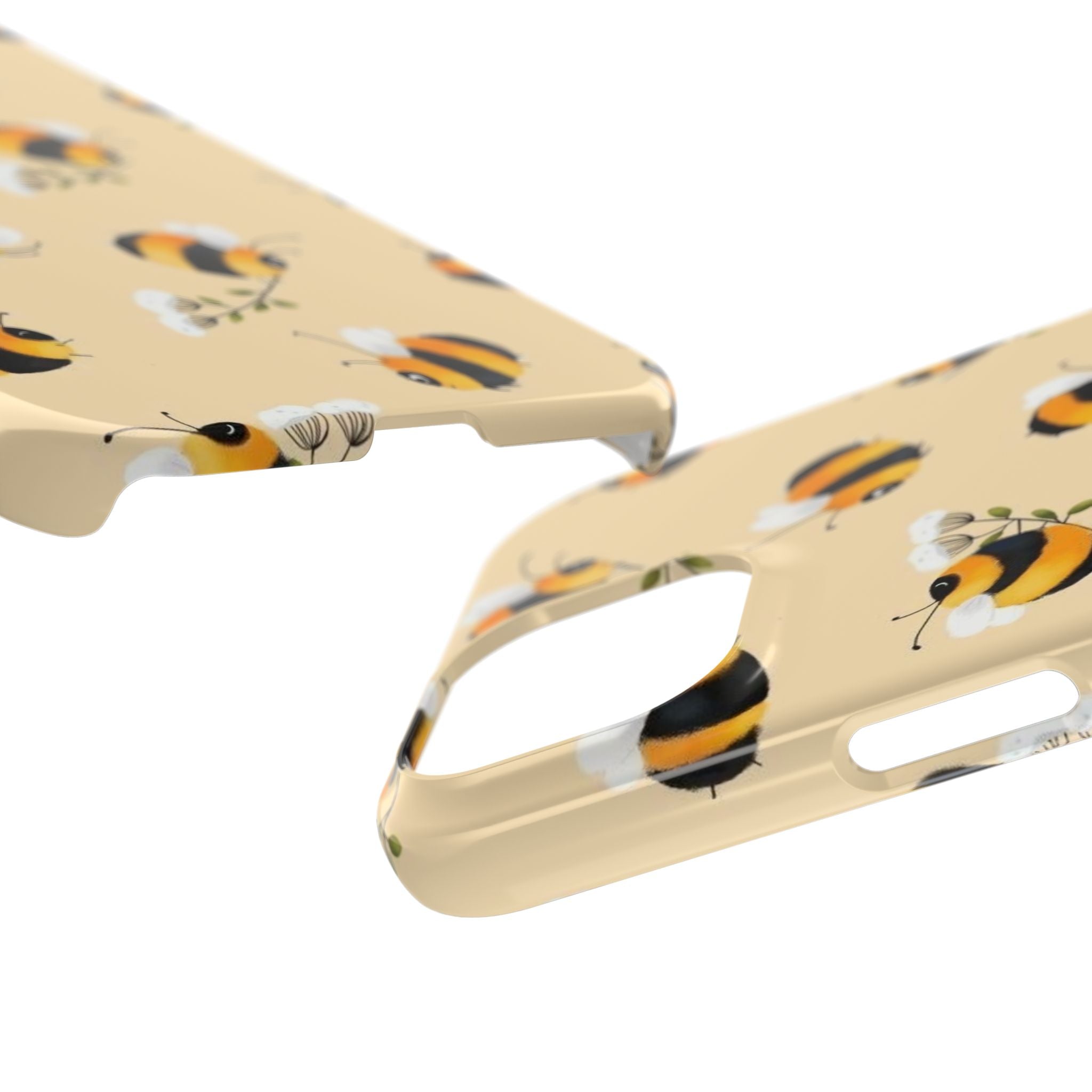 Bee-inspired Slim Phone Cases, Cute Bumblebee Design, Eco-friendly Mobile Covers, Perfect Gift for Nature Lovers