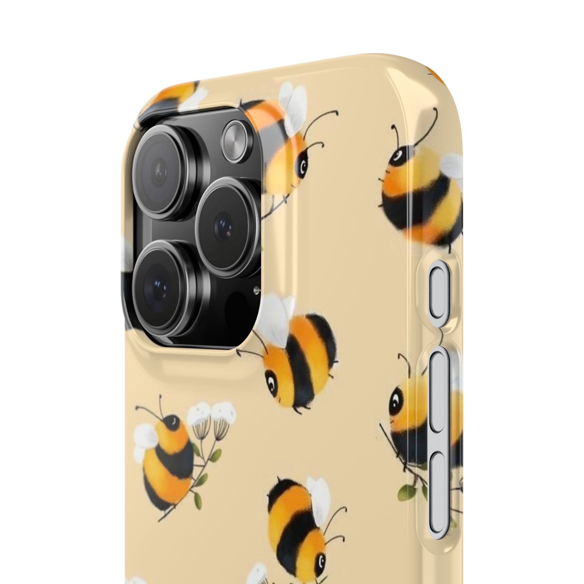 Bee-inspired Slim Phone Cases, Cute Bumblebee Design, Eco-friendly Mobile Covers, Perfect Gift for Nature Lovers
