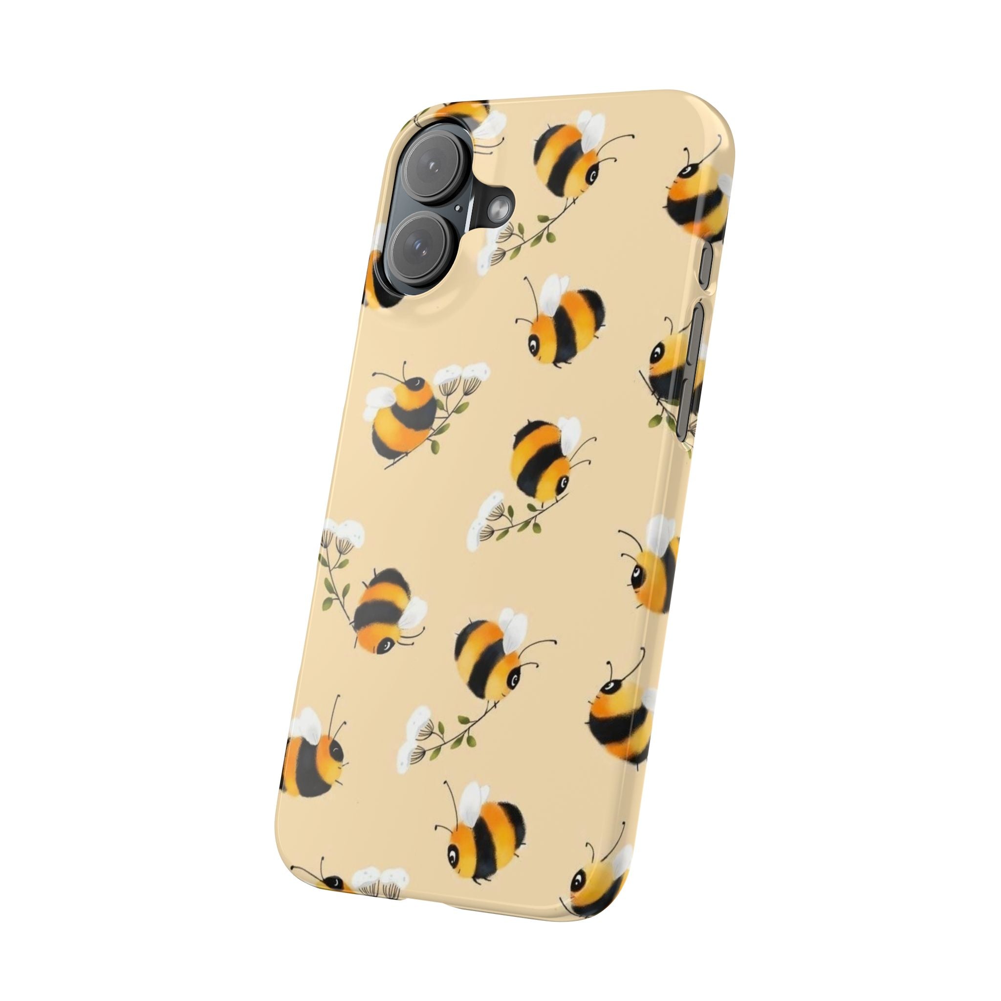 Bee-inspired Slim Phone Cases, Cute Bumblebee Design, Eco-friendly Mobile Covers, Perfect Gift for Nature Lovers